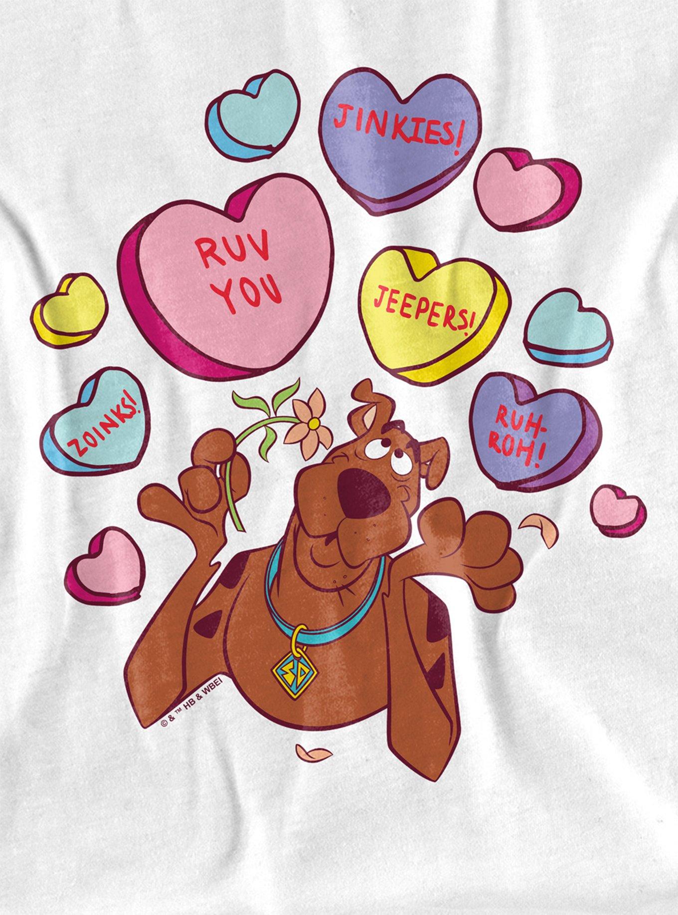 Scooby-Doo! Heart Candy Girls Crop Top T-Shirt, BRIGHT WHITE, alternate