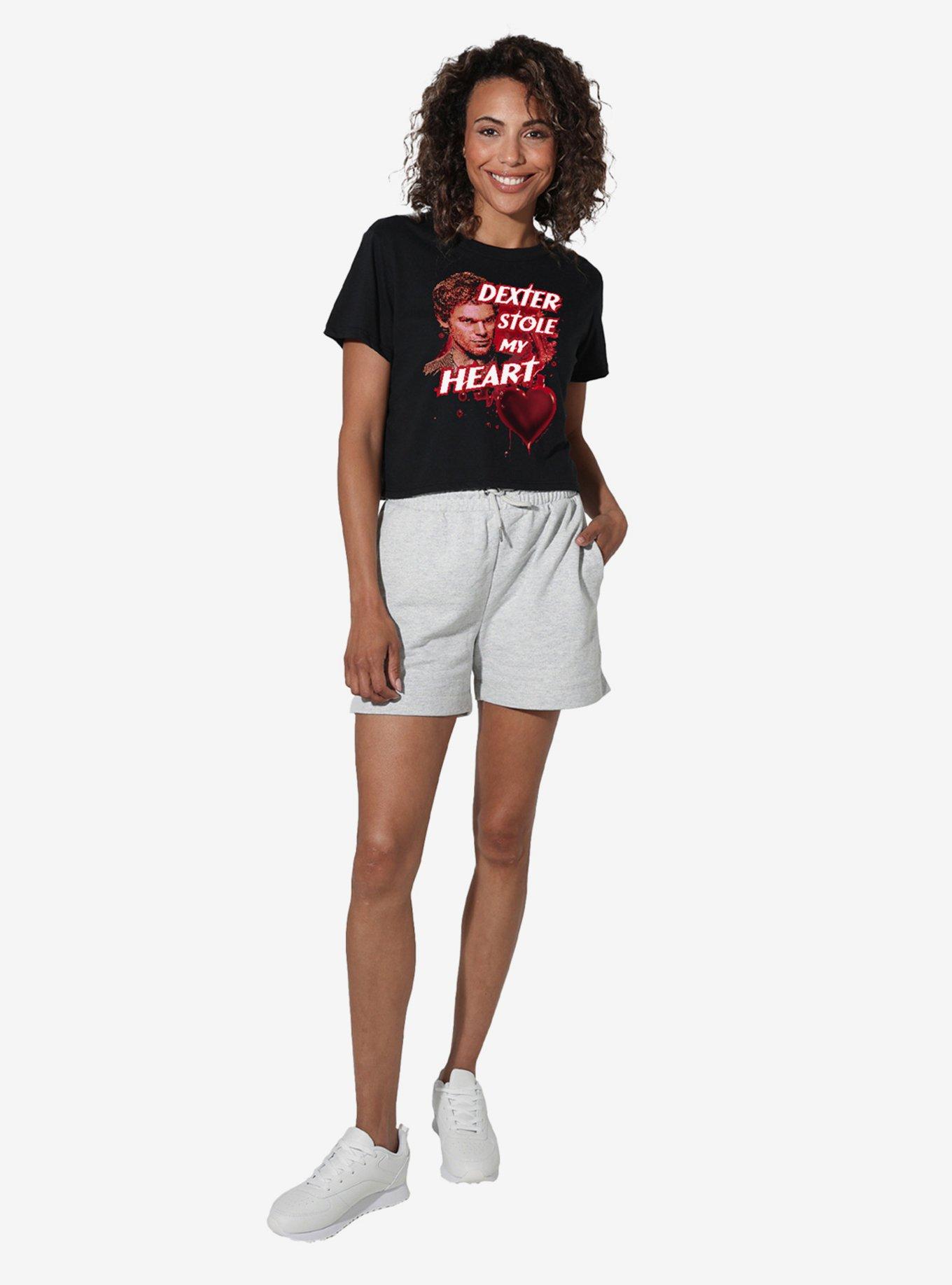 Dexter Bloody Heart Girls Crop Top T-Shirt, , hi-res