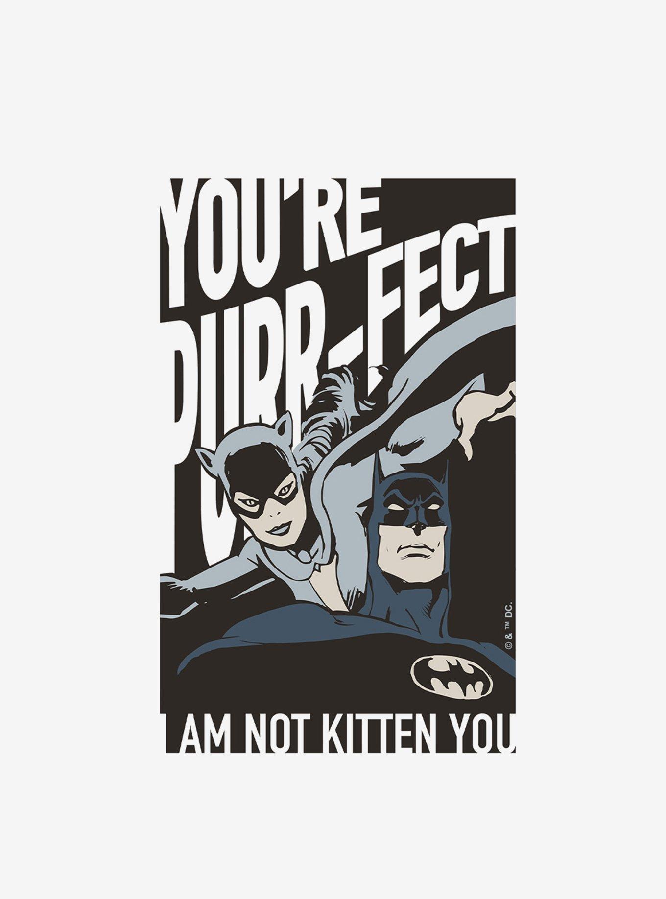 DC Comics Batman Catwoman You're Purrfect Cap Sleeve Baby Rib Girls Crop Top, BRIGHT WHITE, alternate