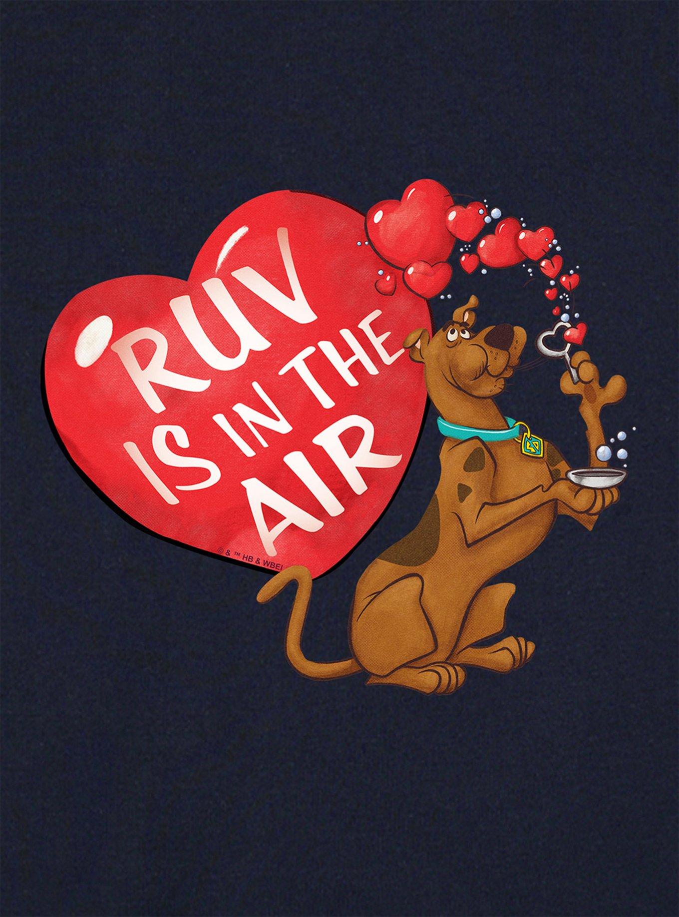 Scooby-Doo! Ruv Is In The Air Cap Sleeve Baby Rib Girls Crop Top, BLUE  NAVY, alternate