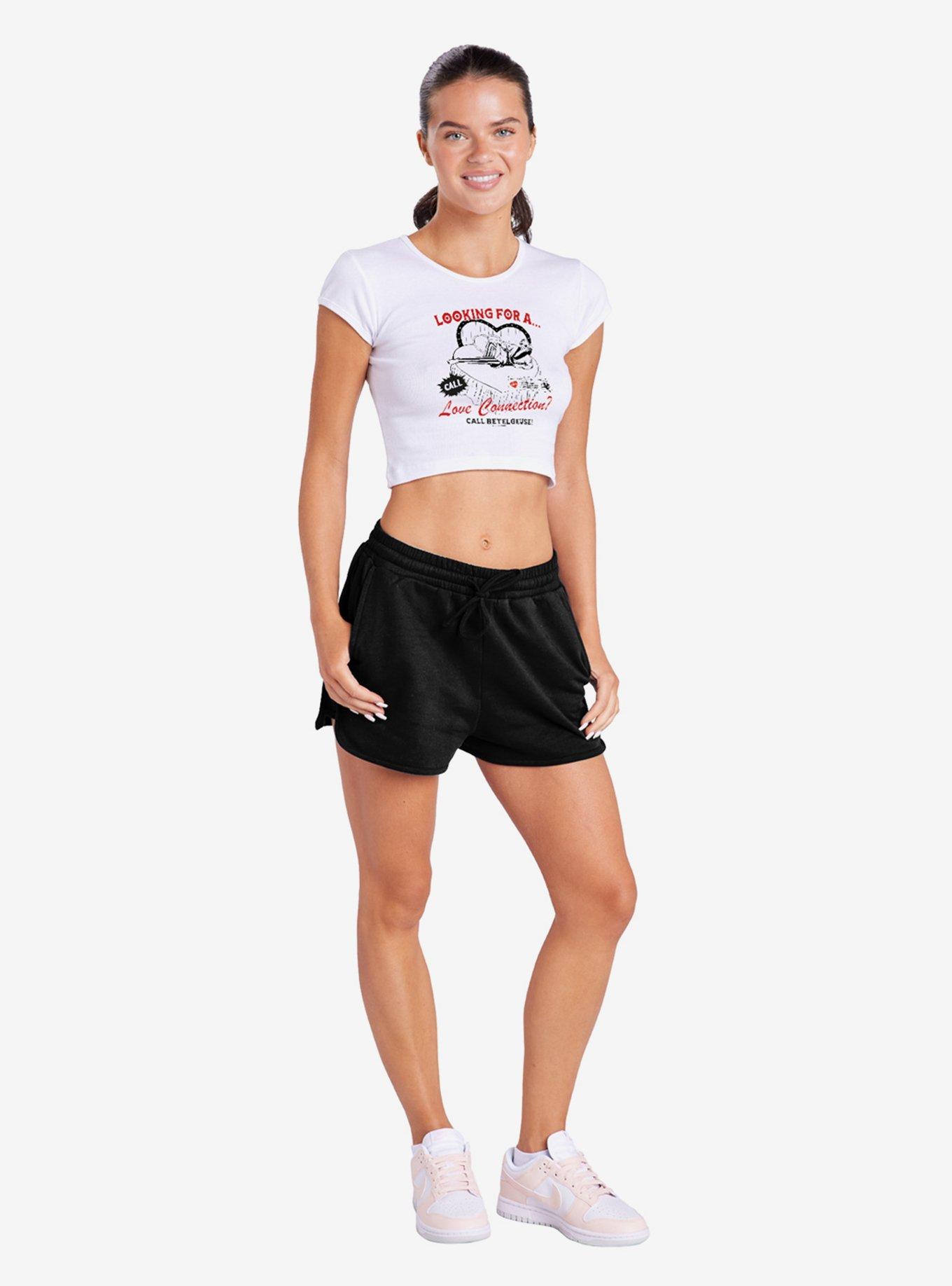 Beetlejuice Love Beetlejuice Cap Sleeve Baby Rib Girls Crop Top, , hi-res