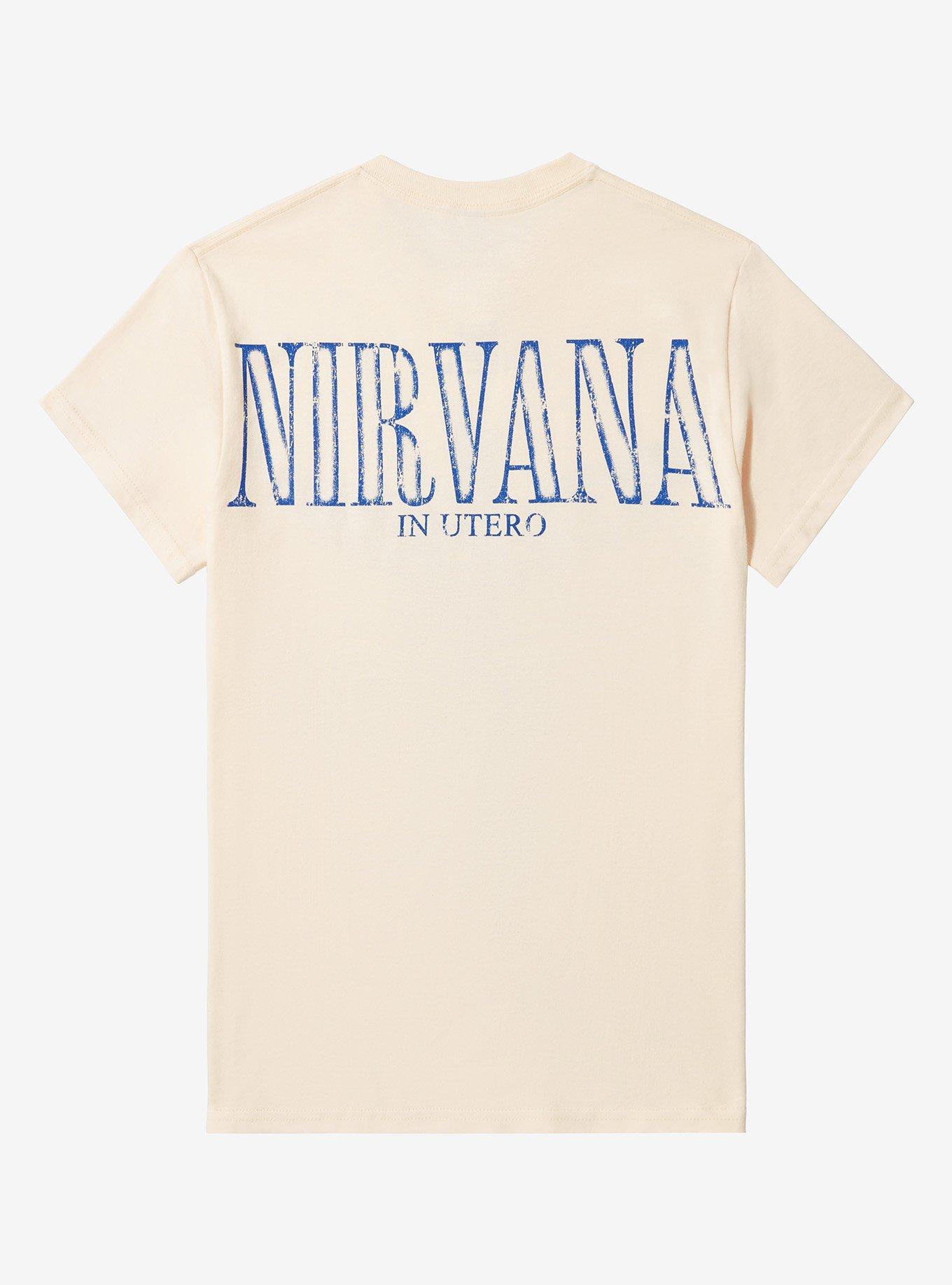 Nirvana Blue In Utero Angel Boyfriend Fit Girls T-Shirt, , hi-res