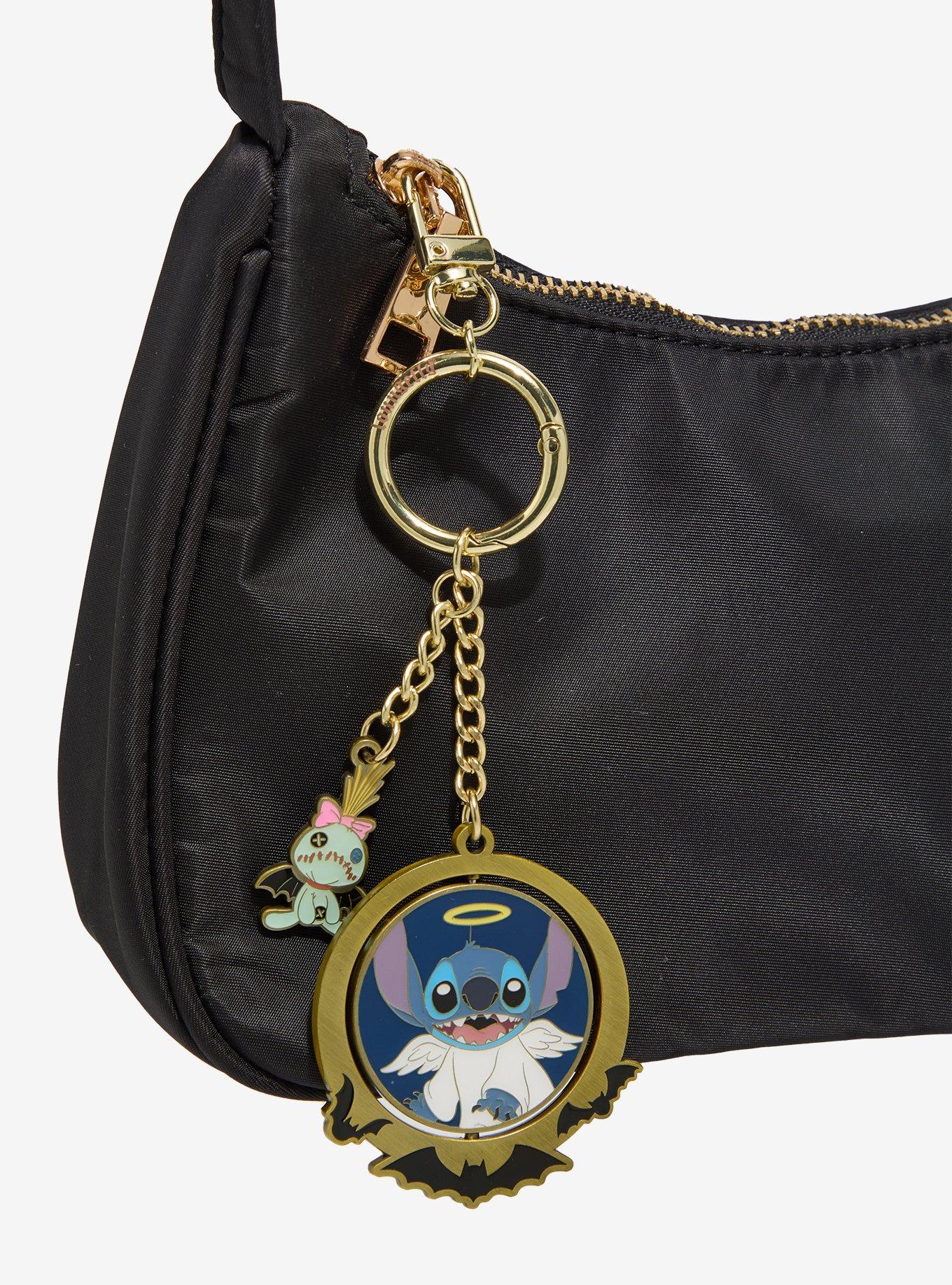 Loungefly Disney Lilo & Stitch Angel & Devil Stitch Spinning Keychain, , hi-res
