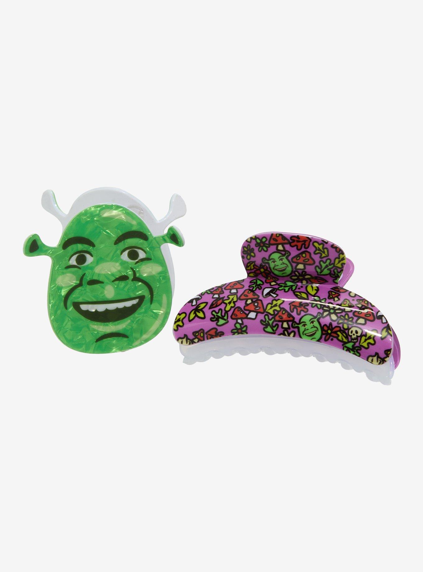 Shrek Face & Mushrooms Claw Hair Clip Set, , hi-res