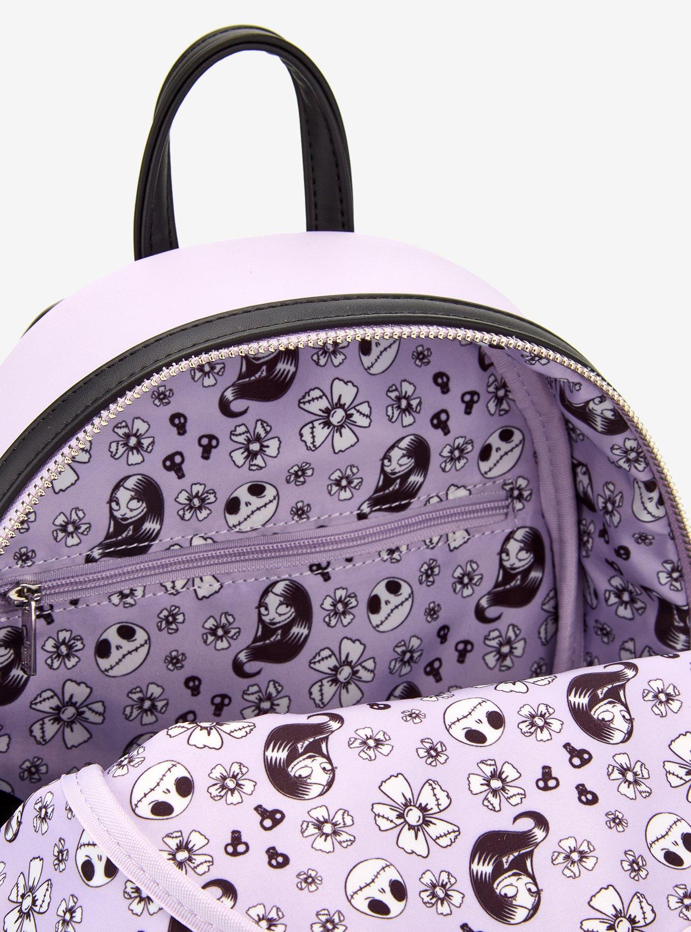 Loungefly Disney The Nightmare Before Christmas Jack & Sally Floral Mini Backpack - BoxLunch Exclusive, , alternate