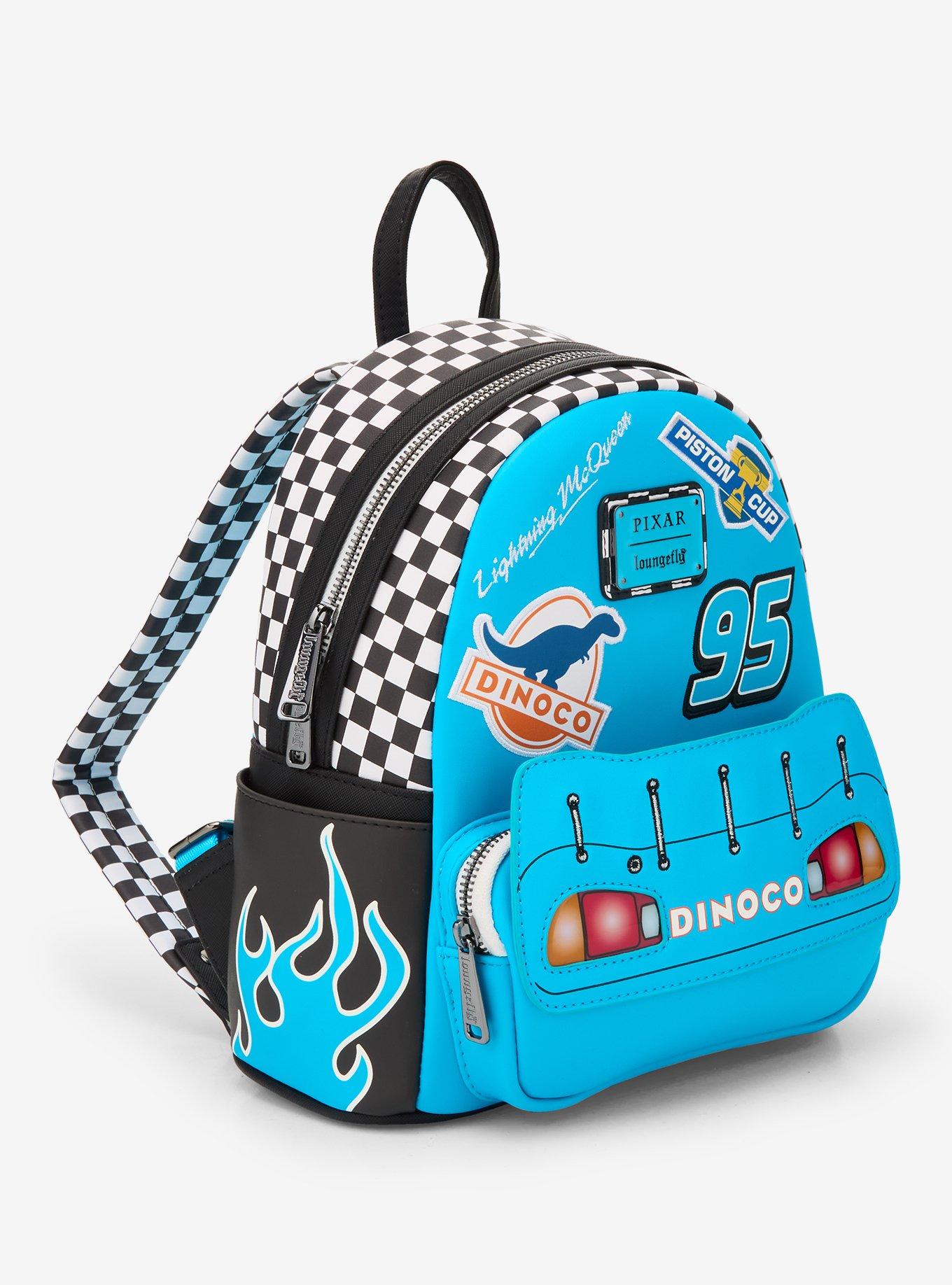 Loungefly Disney Pixar Cars Lightning McQueen Dinoco Light-Up Mini Backpack — BoxLunch Exclusive, , alternate