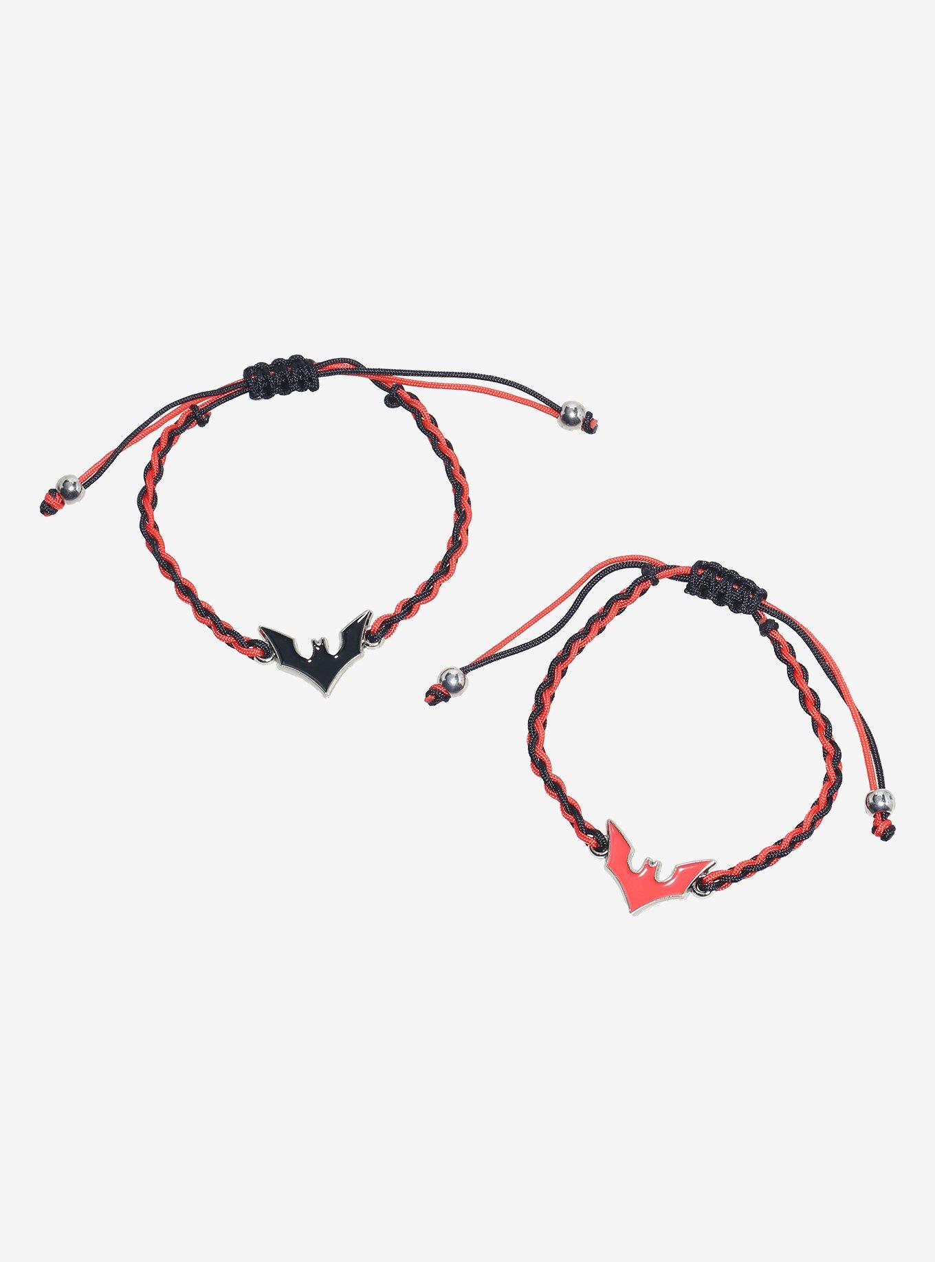 DC Comics Batman Beyond Symbol Best Friend Cord Bracelet Set, , hi-res