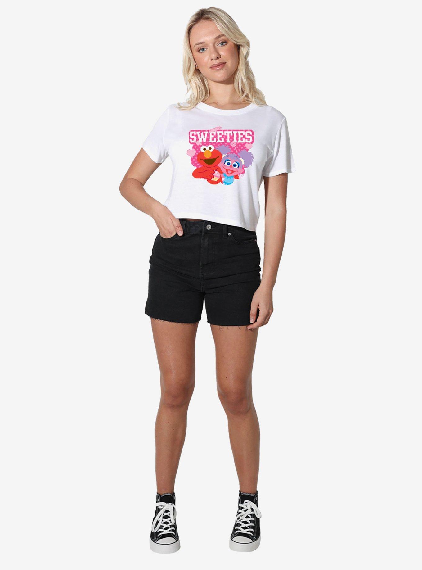 Sesame Street Sweeties Elmo and Abby Girls Crop Top T-Shirt, , hi-res