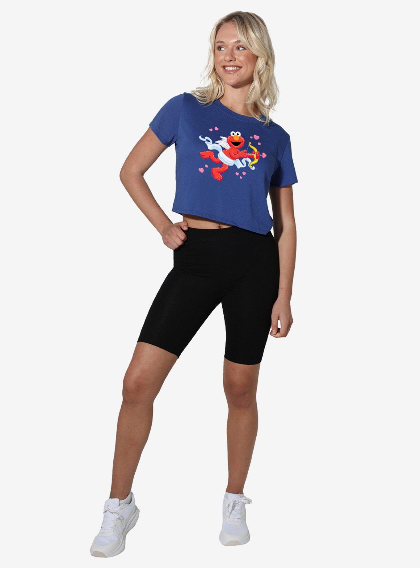 Sesame Street Cupid Elmo Girls Crop Top T-Shirt, , hi-res