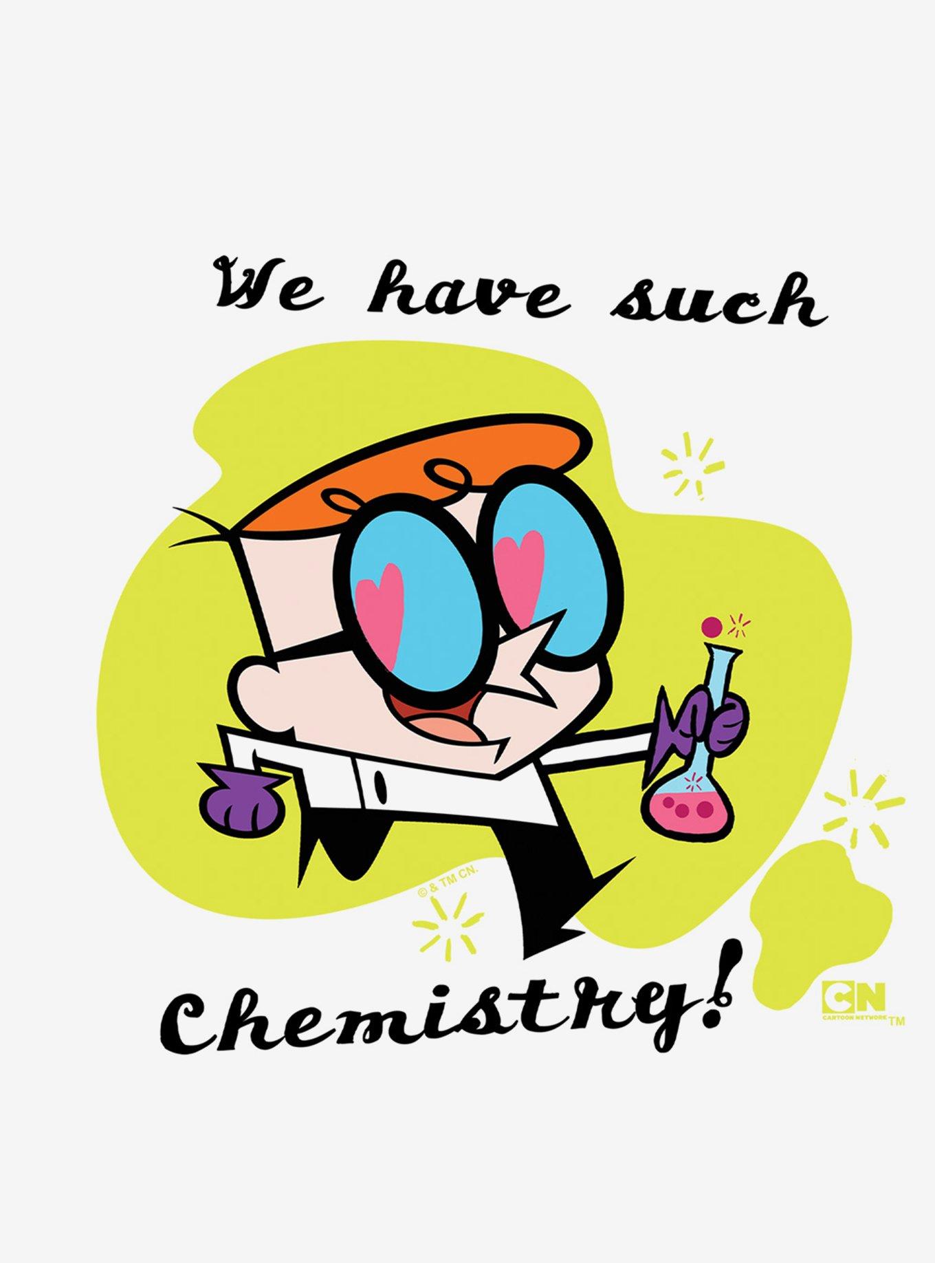 Dexter's Laboratory We Have Such Chemistry Cap Sleeve Baby Rib Girls Crop Top, BRIGHT WHITE, alternate