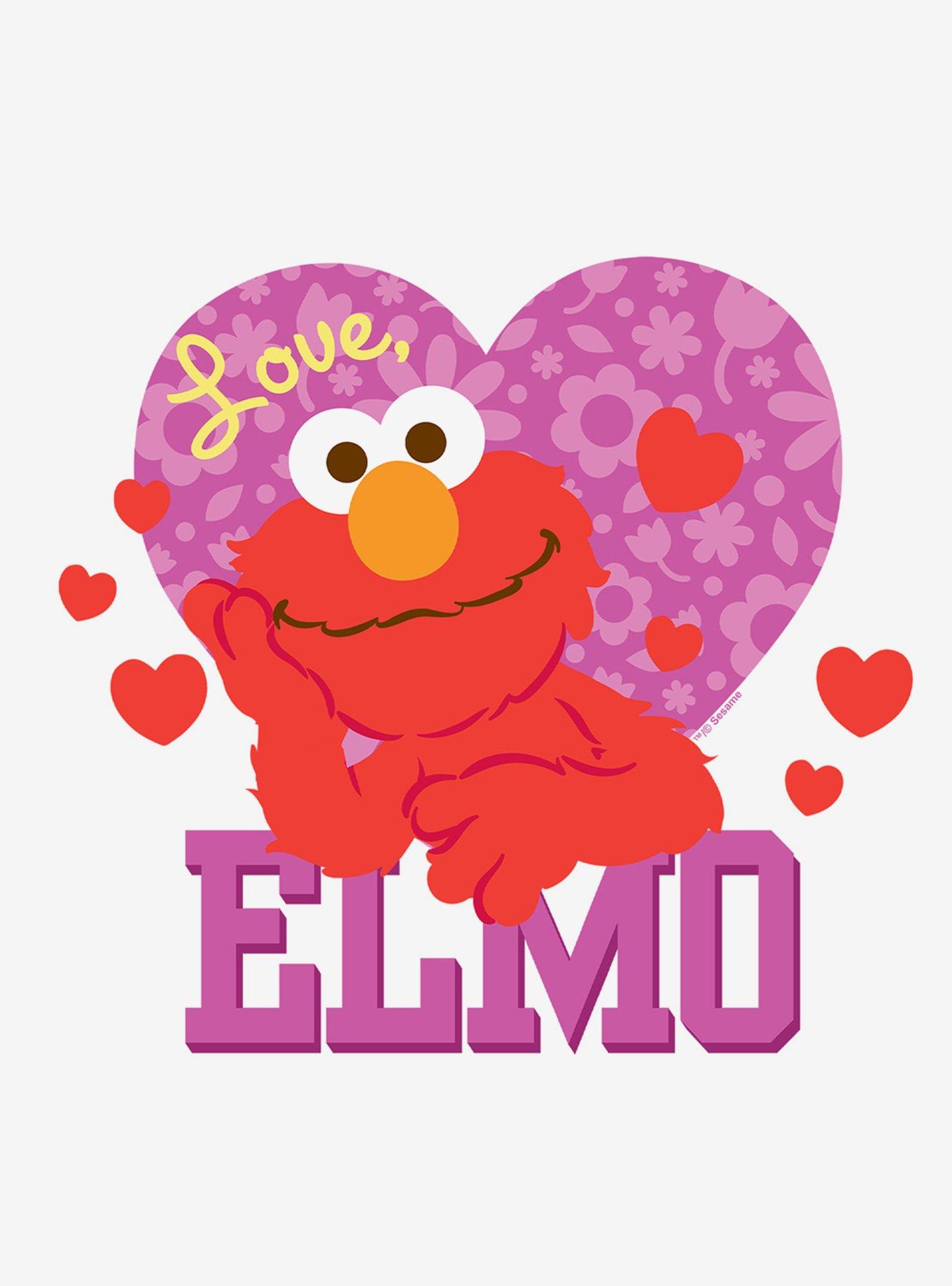 Sesame Street Love Elmo Cap Sleeve Baby Rib Girls Crop Top, BRIGHT WHITE, alternate