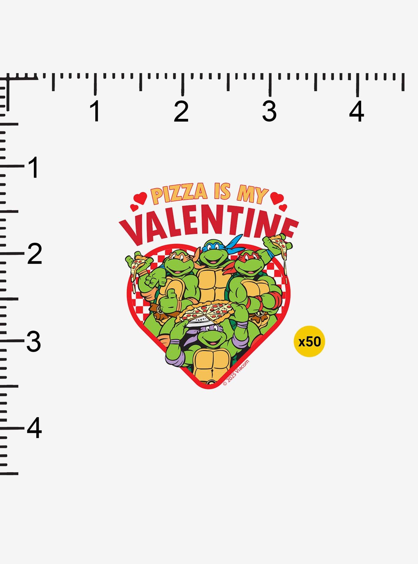 Teenage Mutant Ninja Turtles Pizza Is My Valentine 100ct Sticker Pack, , alternate