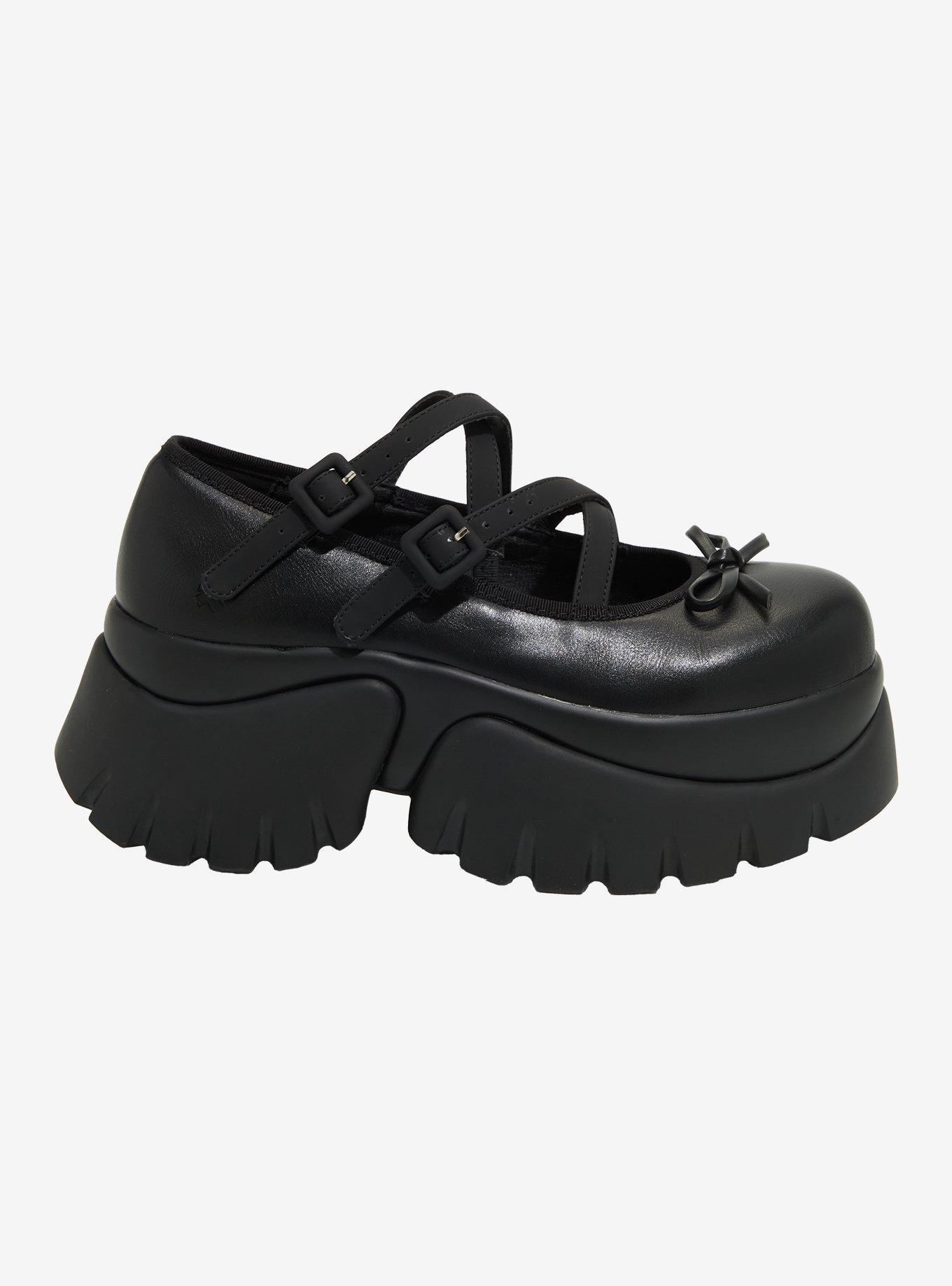 Koi Black Margot Monster Platform Mary Janes, , hi-res