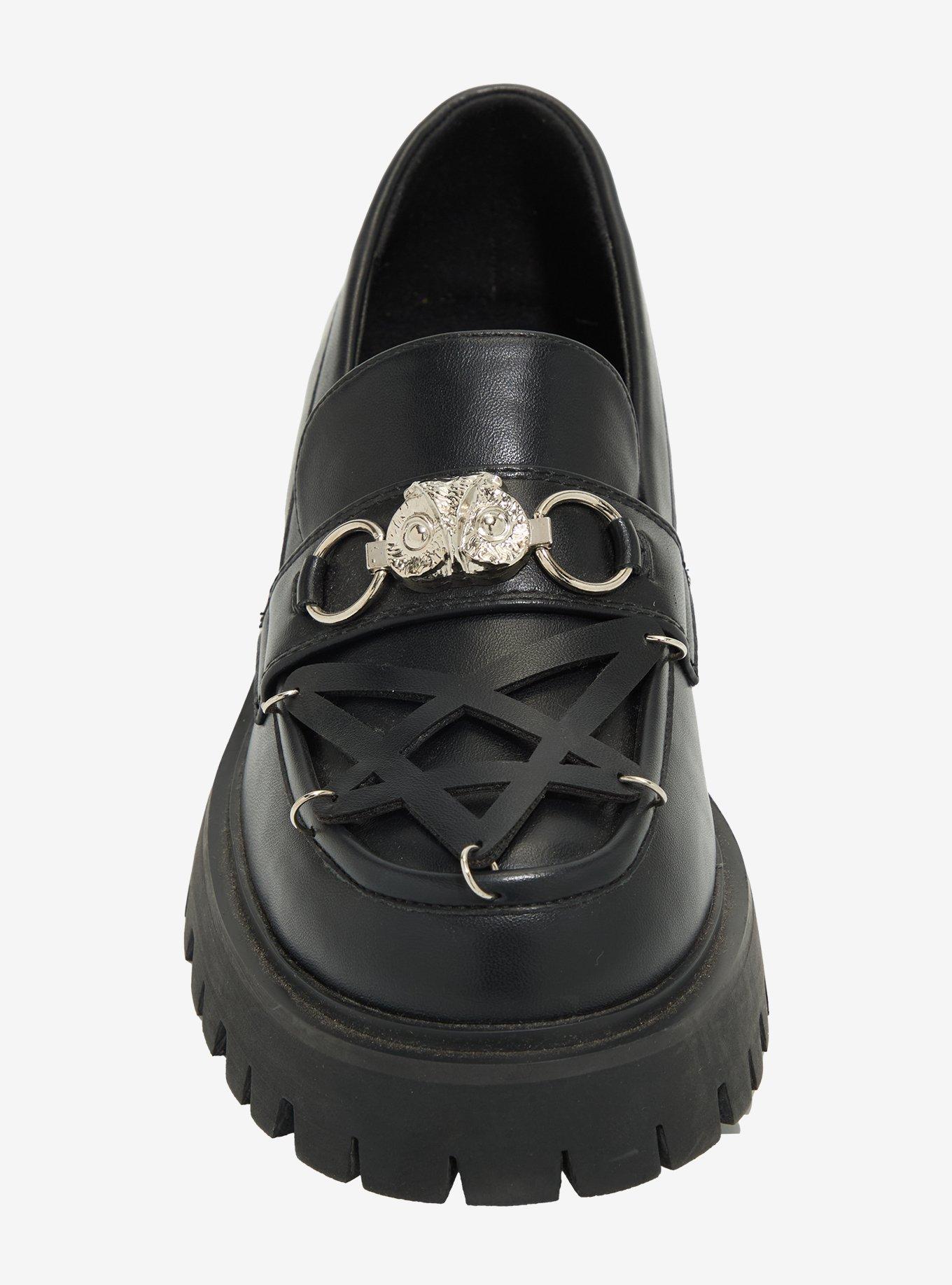 Koi Black Owl Pentagram Loafers, MULTI, alternate
