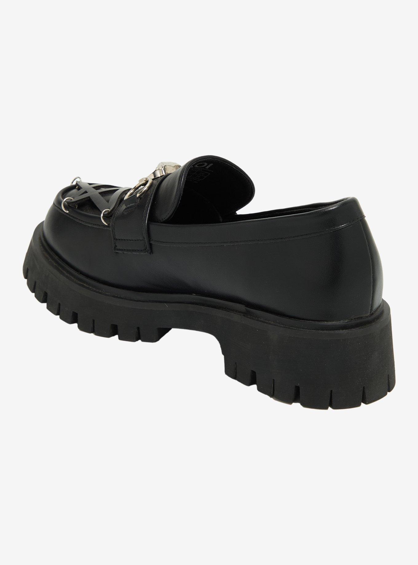 Koi Black Owl Pentagram Loafers, MULTI, alternate