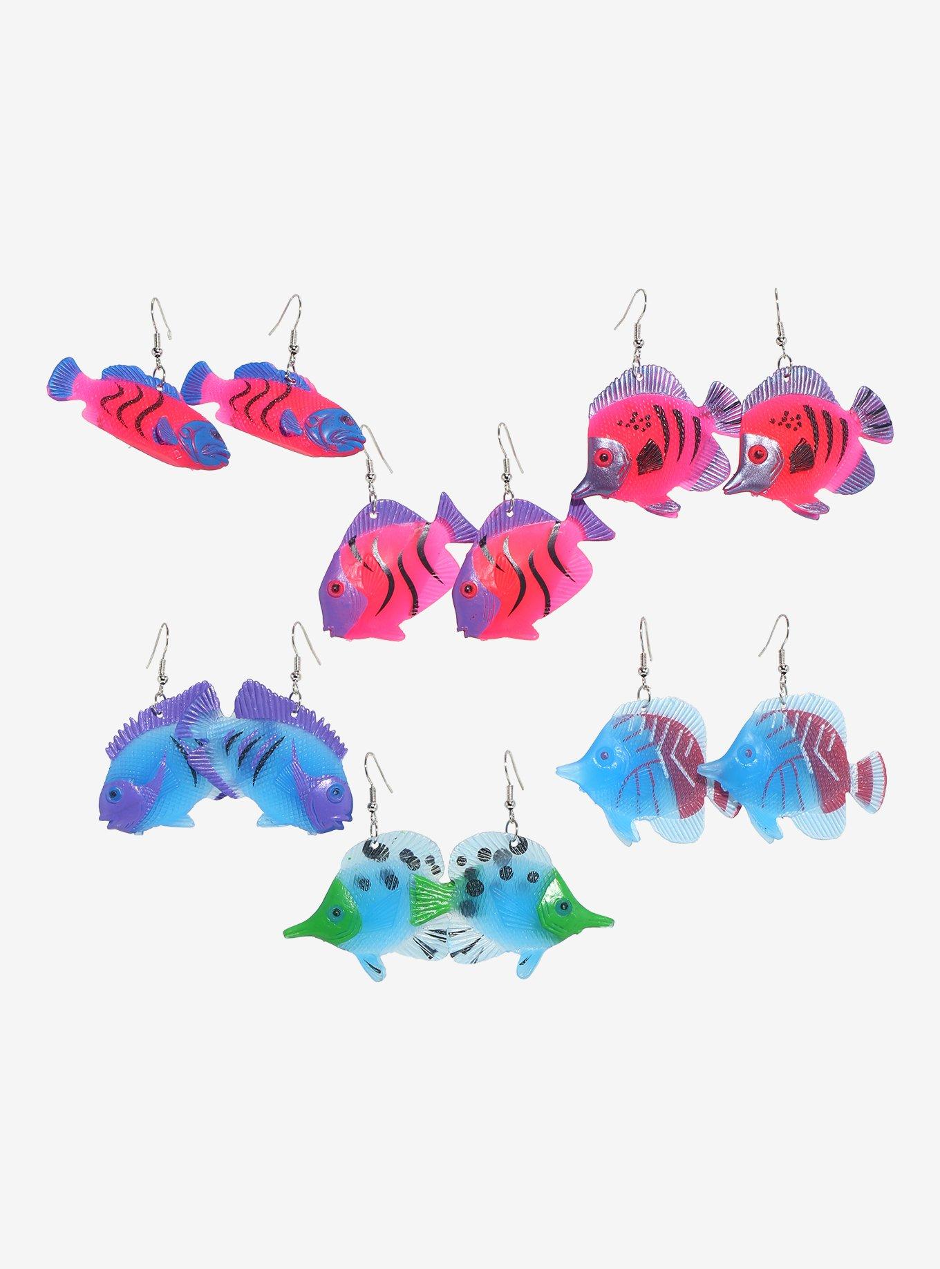 Sweet Society Colorful Fish Earring Set, , hi-res