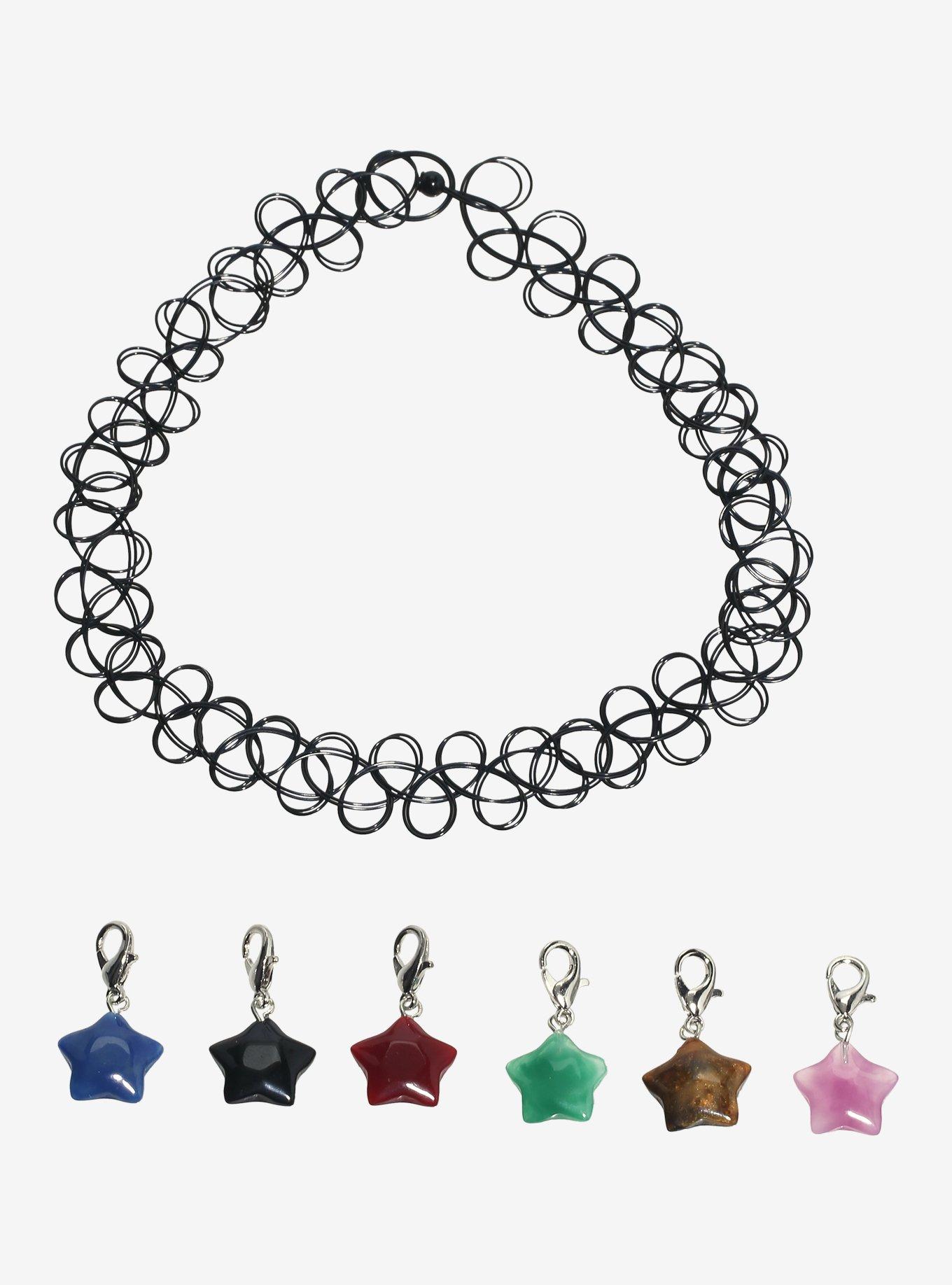 Cosmic Aura Star Crystal Tattoo Choker Set, , hi-res