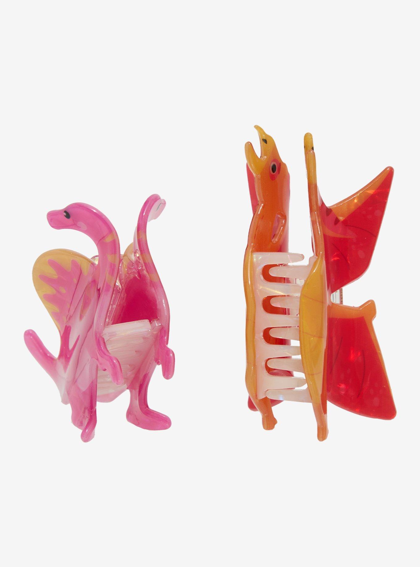 Dinosaur Figural Hair Clip Set, , alternate
