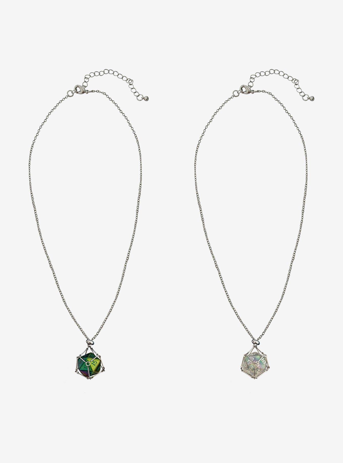 Thorn & Fable Polyhedral Dice Best Friend Necklace Set, , hi-res
