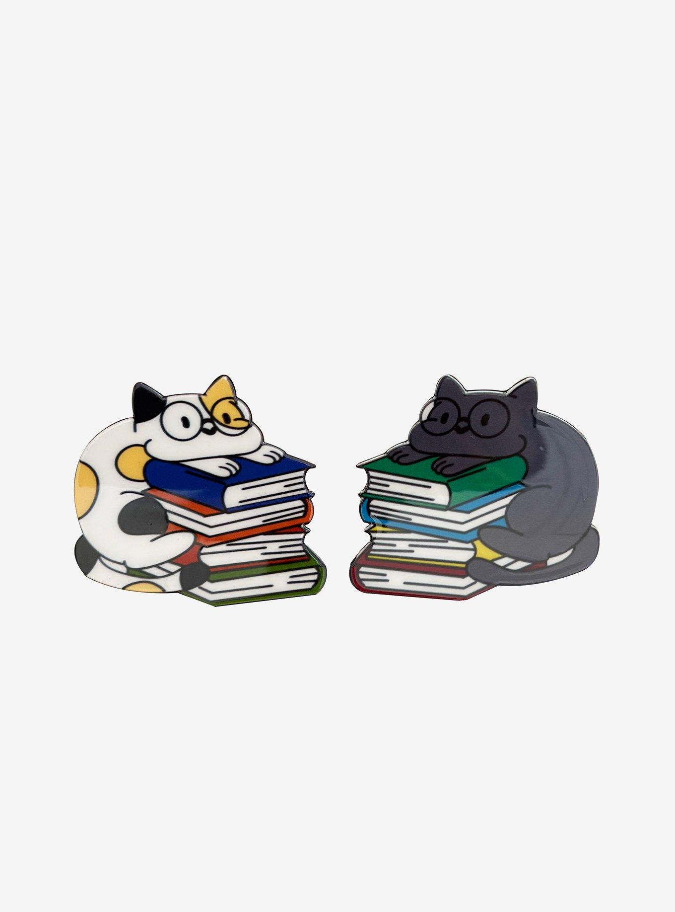 Thorn & Fable Book Cats Claw Hair Clip Set, , hi-res