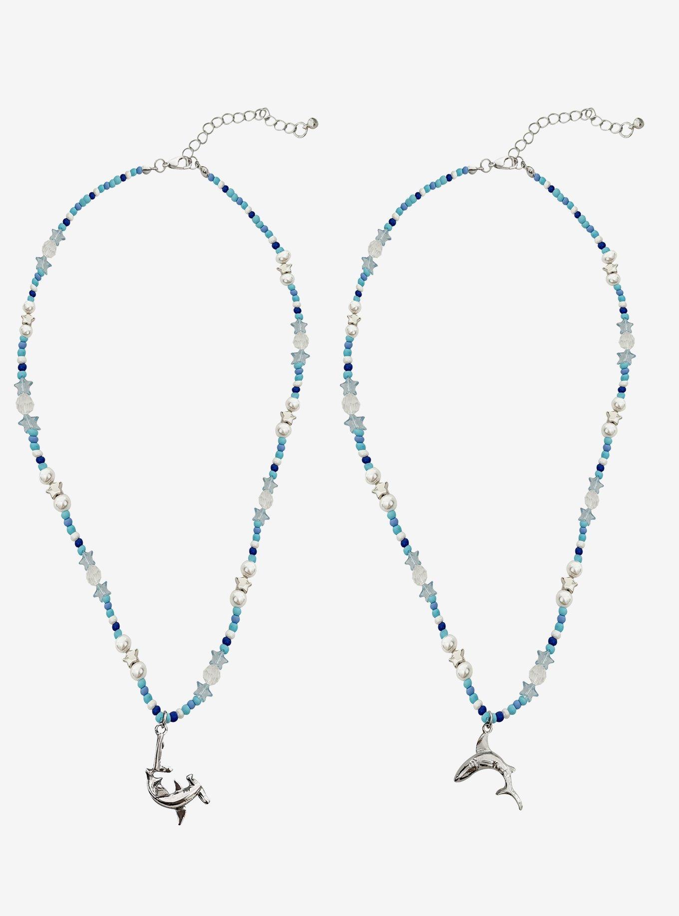 Shark Charm Best Friend Bead Necklace Set, , hi-res