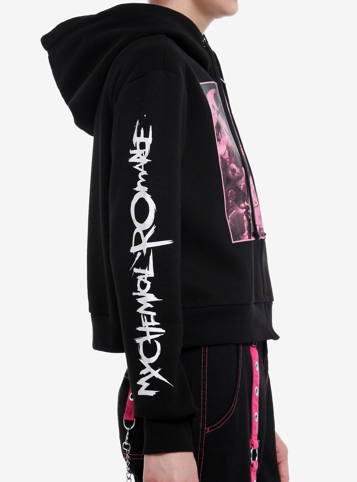 My Chemical Romance The Black Parade Crop Girls Hoodie, BLACK, alternate