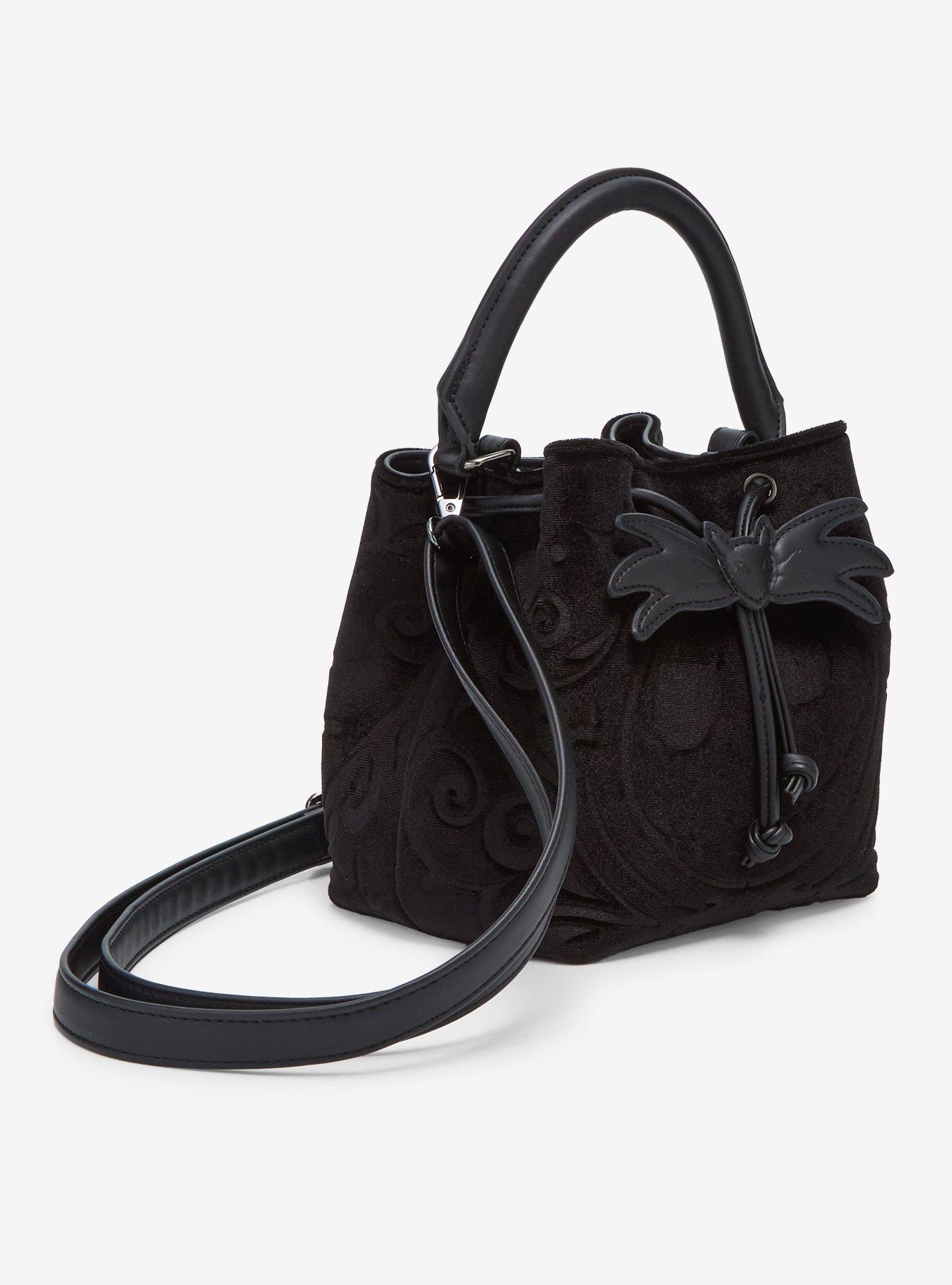 Loungefly Disney Jack Skellington Bow Tie Velvet Bucket Bag — BoxLunch Exclusive, , hi-res