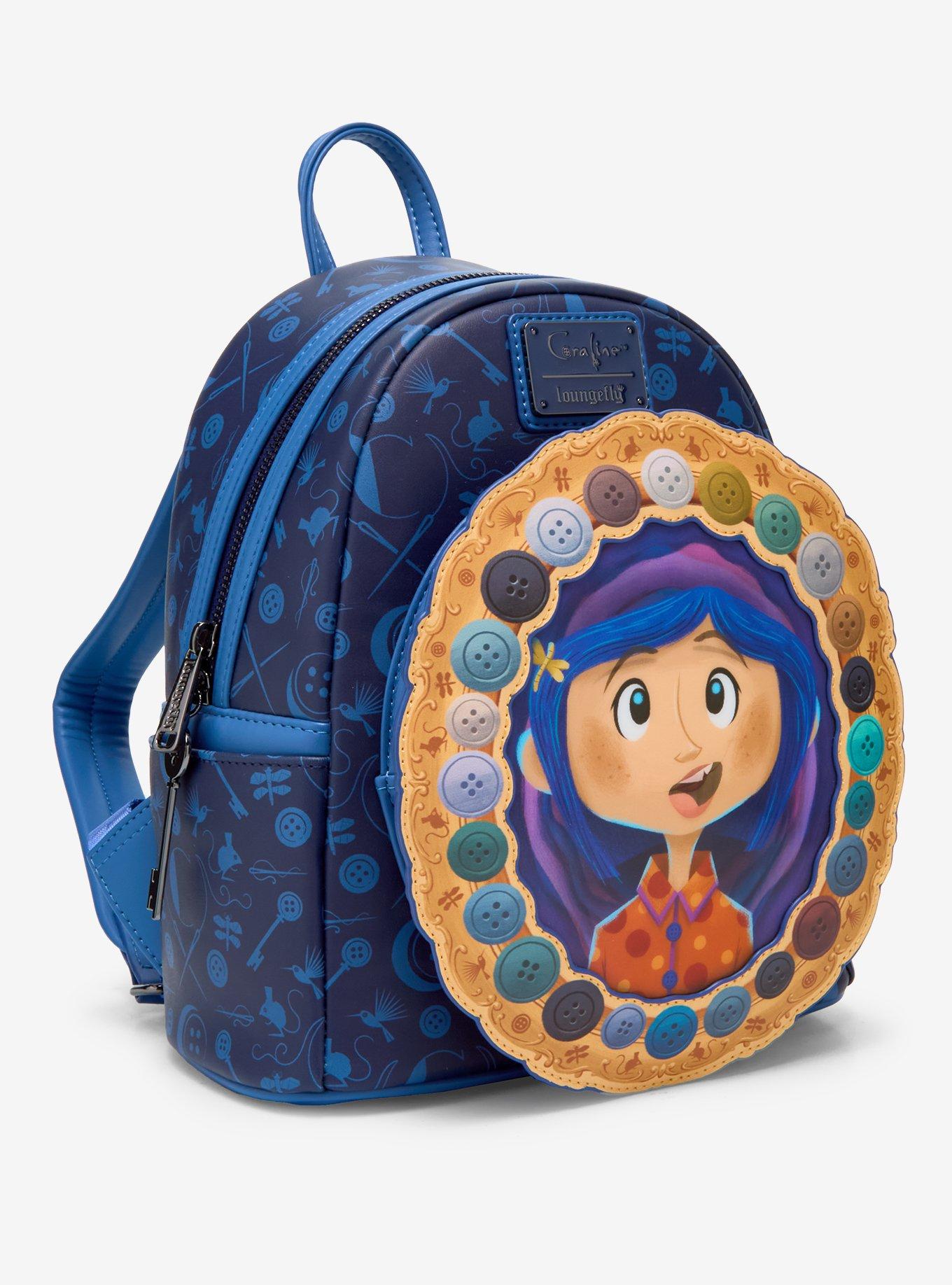 Loungefly Coraline Portal Button Frame Lenticular Mini Backpack — BoxLunch Exclusive, , hi-res