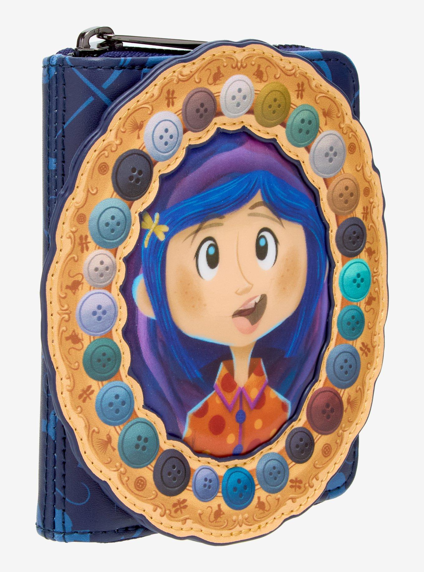 Loungefly Coraline Portal Button Frame Lenticular Zip Wallet — BoxLunch Exclusive, , hi-res