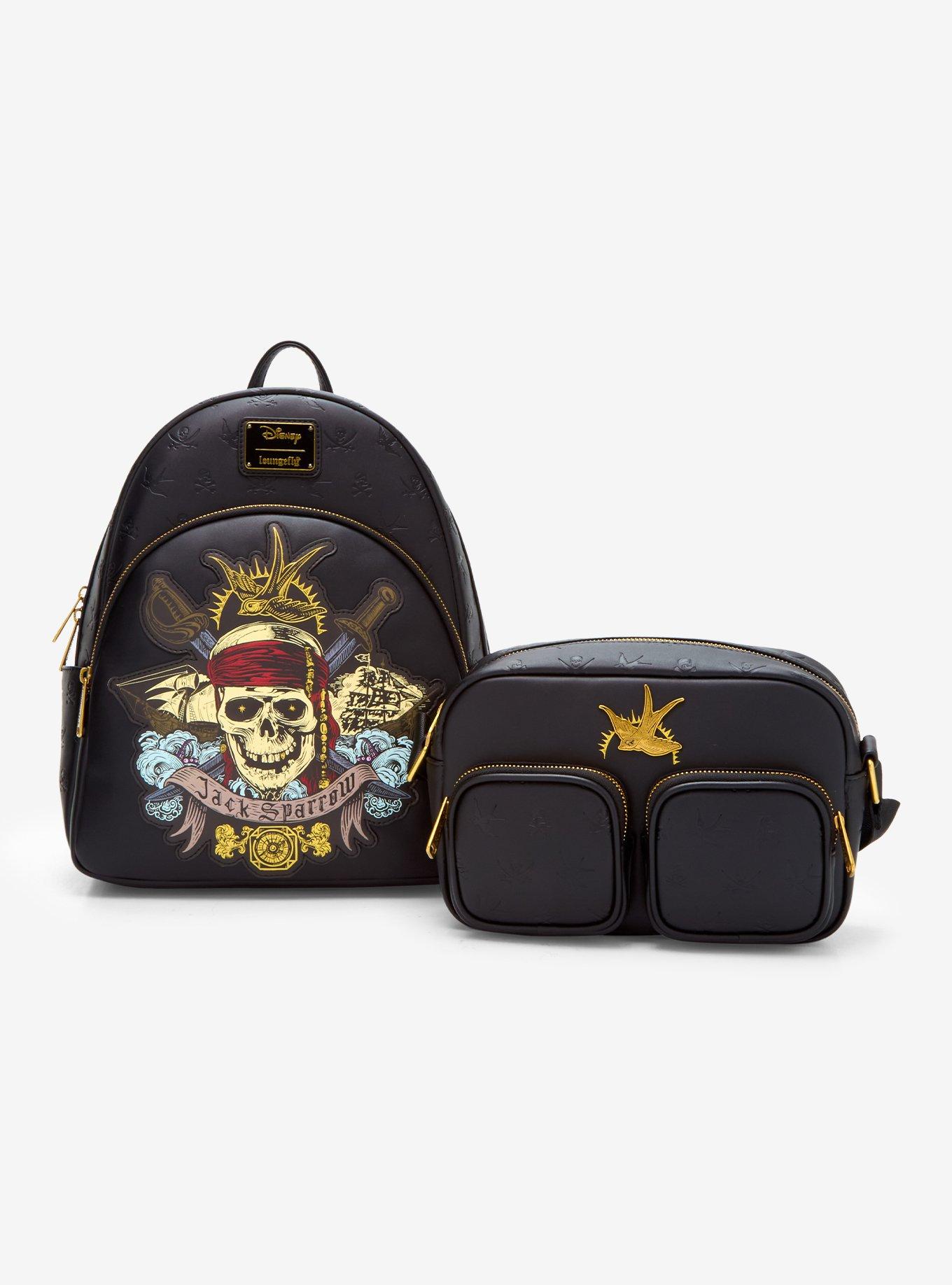 Loungefly Disney Pirates of the Caribbean Jack Sparrow Badge Crossbody Bag - BoxLunch Exclusive, , alternate