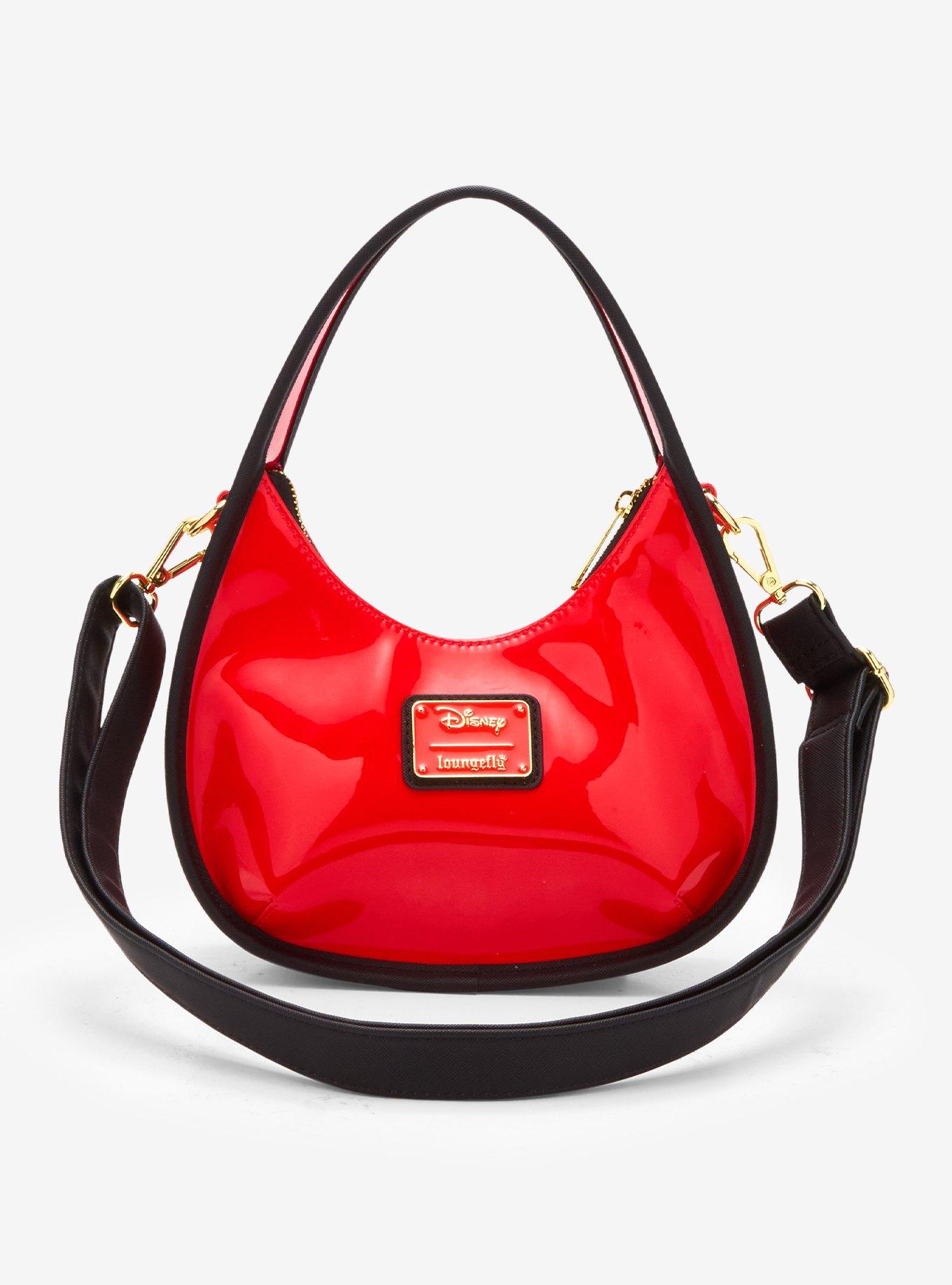 Loungefly Disney Mickey Mouse & Friends Red Vinyl Crossbody Bag - BoxLunch Exclusive