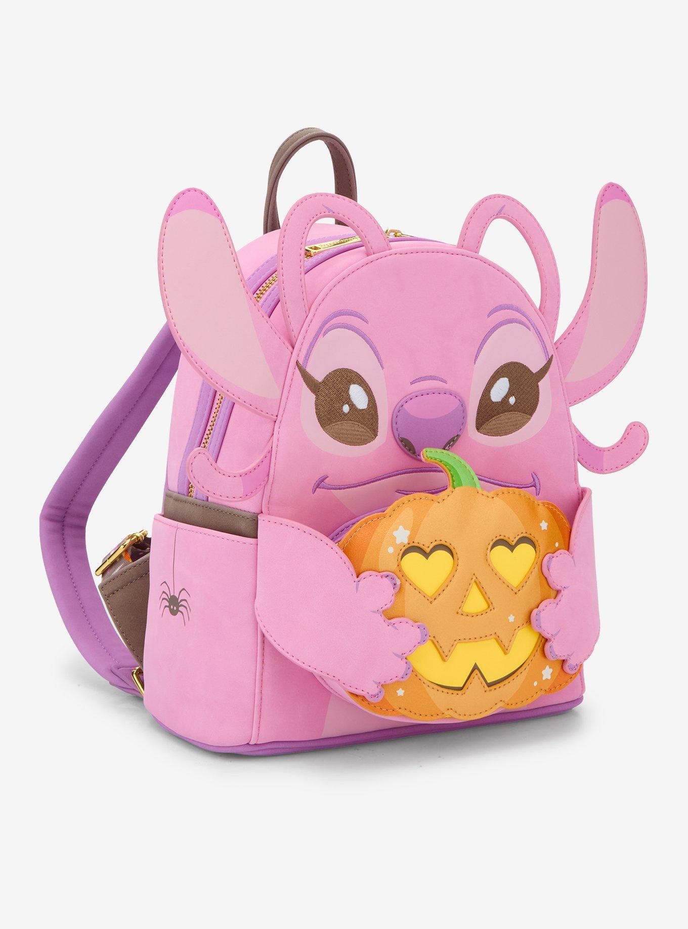 Loungefly Disney Lilo & Stitch Angel Pumpkin Glow-In-The-Dark Mini Backpack — BoxLunch Exclusive, , alternate