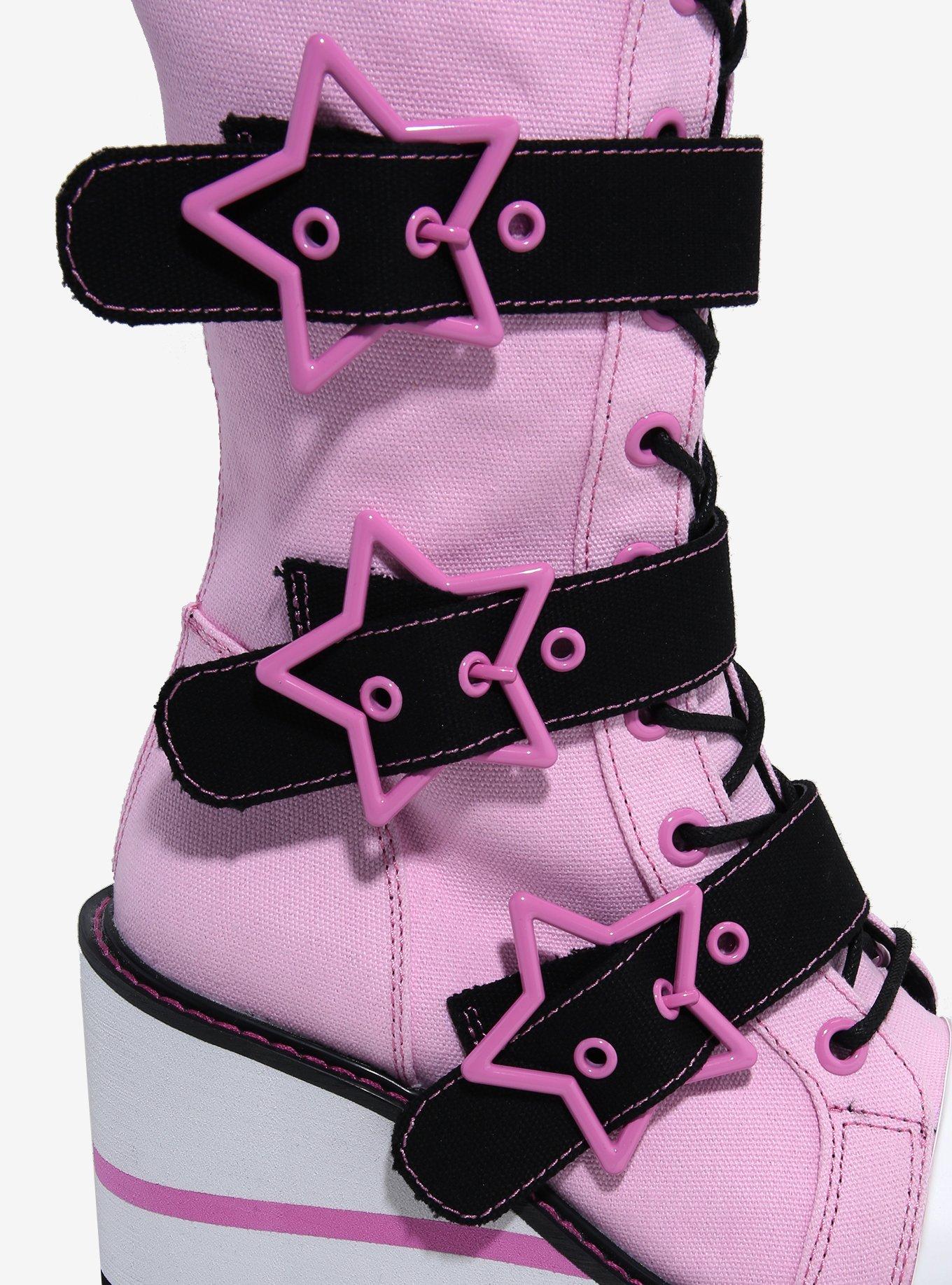 YRU Pink Star Detention Platform Boots, MULTI, alternate