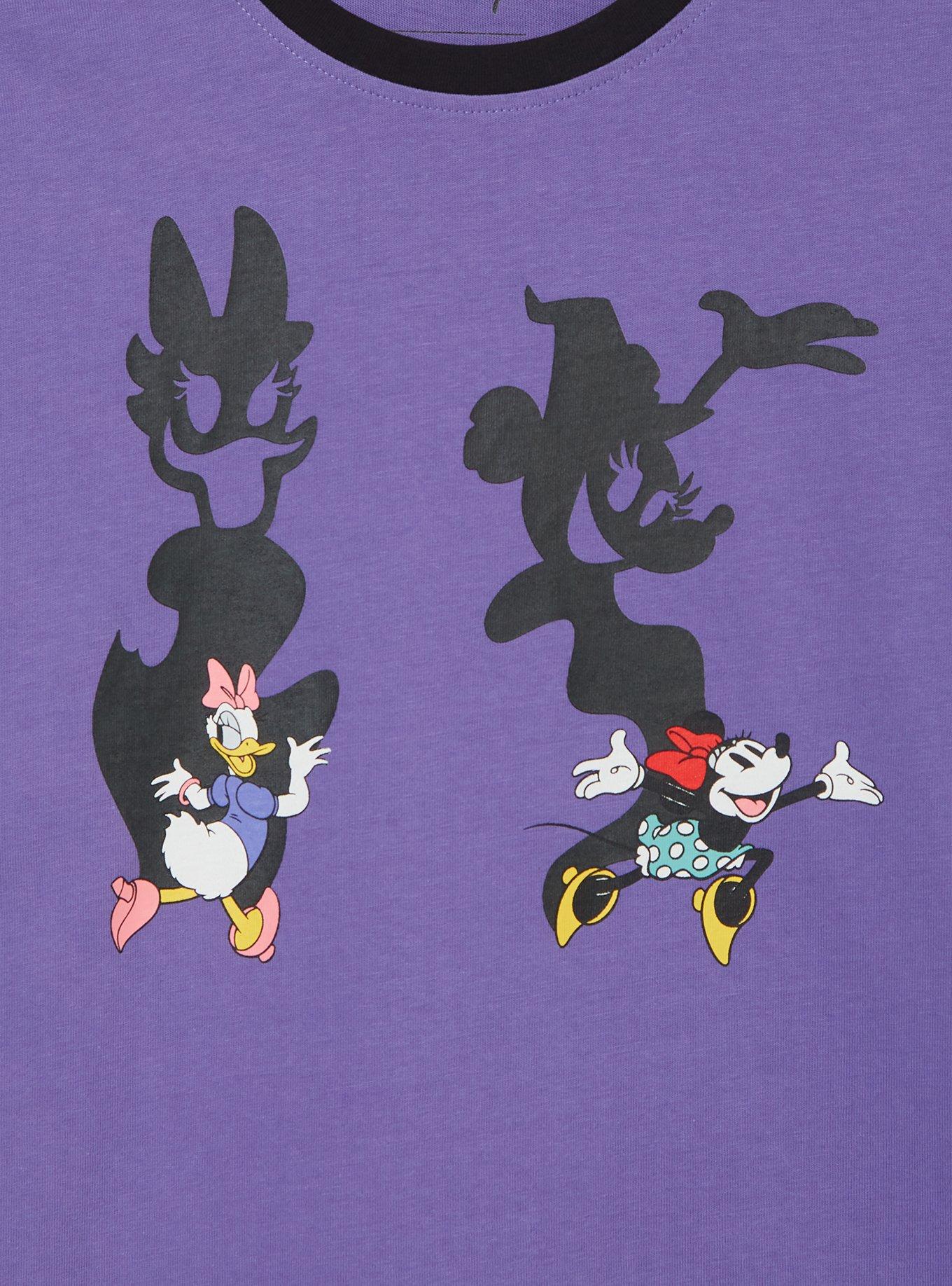 Disney Mickey Mouse & Friends Halloween Shadows Glow-in-the-Dark Long Sleeve T-Shirt - BoxLunch Exclusive, PURPLE, alternate
