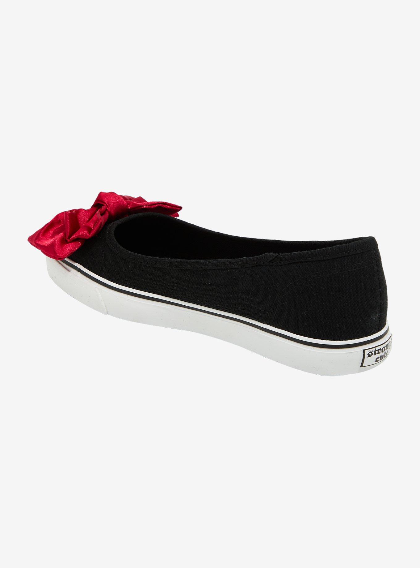 Strange Cvlt Black & Red Bow Emily Flats, MULTI, alternate
