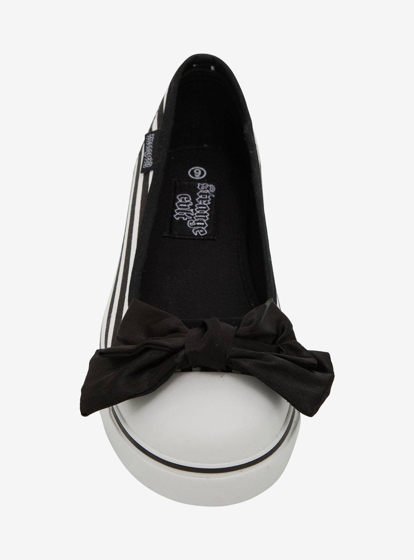 Strange Cvlt Black & White Emily Bow Flats, MULTI, alternate