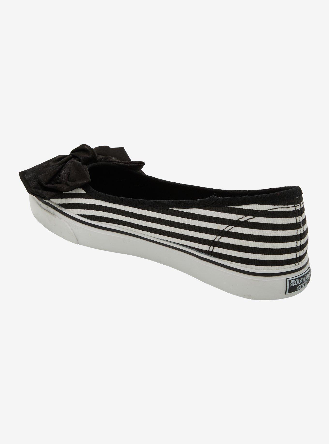 Strange Cvlt Black & White Emily Bow Flats, MULTI, alternate