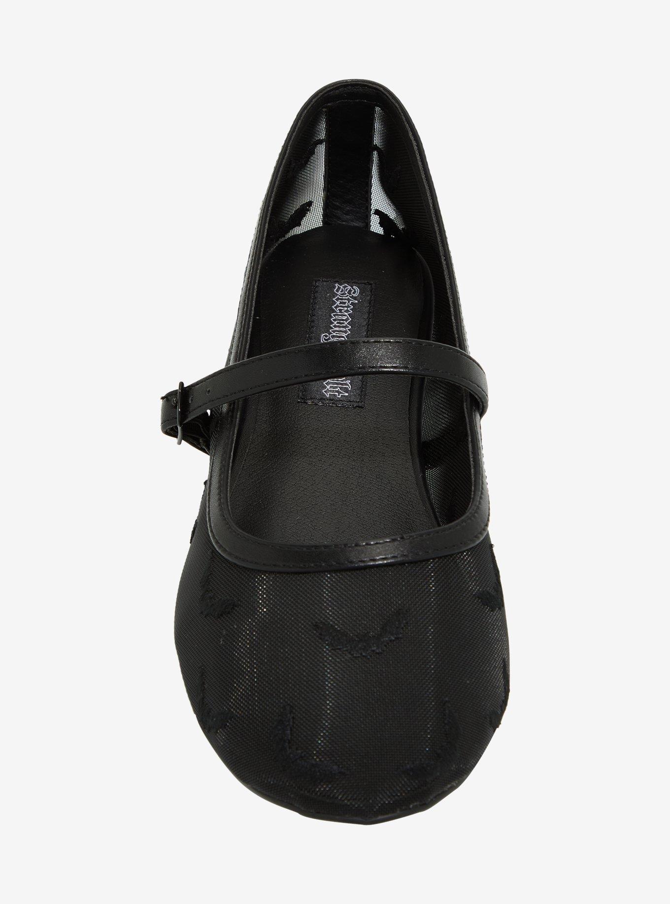 Strange Cvlt Black Bat Mesh Helena Flats, MULTI, alternate