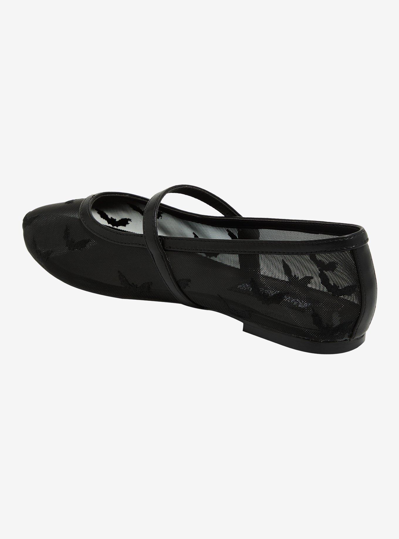 Strange Cvlt Black Bat Mesh Helena Flats, MULTI, alternate