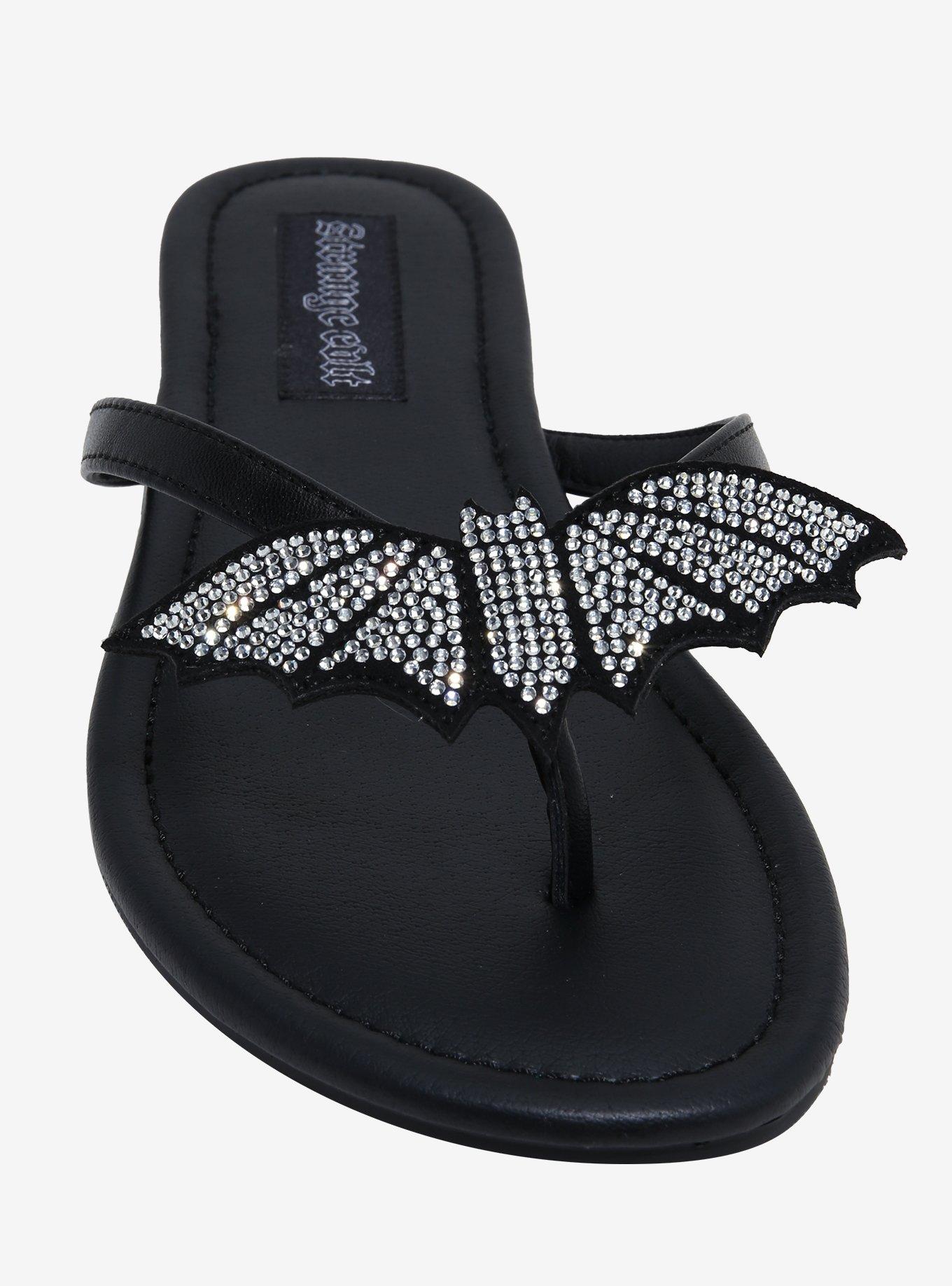 Strange Cvlt Betty Bat Silver Rhinestone Sandals, MULTI, alternate
