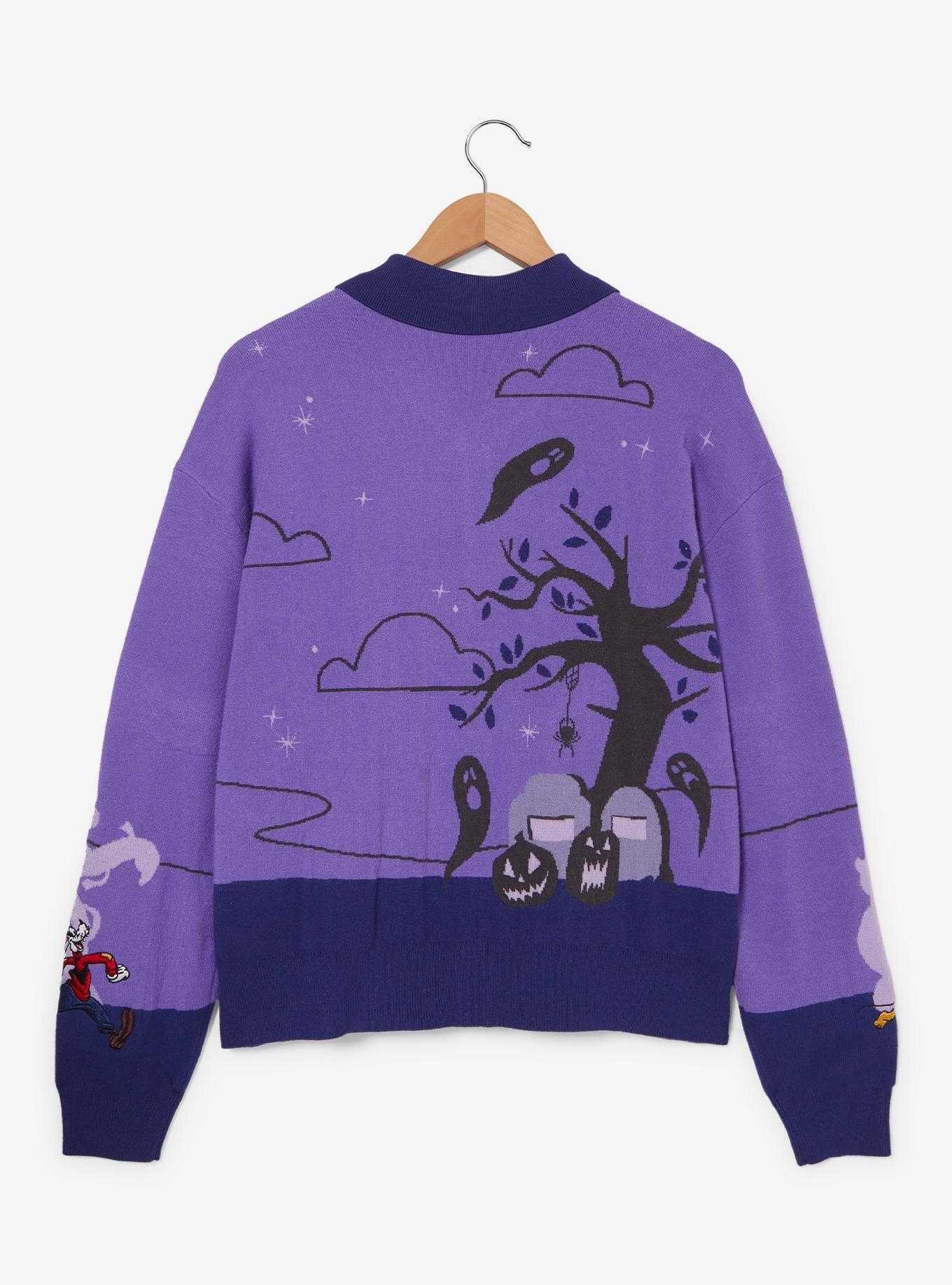 Disney Mickey & Friends Halloween Parade Women's Glow-in-the-Dark Cardigan - BoxLunch Exclusive, DARK PURPLE, alternate