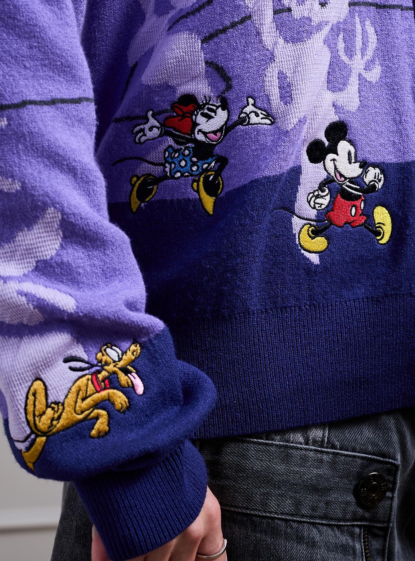 Disney Mickey & Friends Halloween Parade Women's Glow-in-the-Dark Cardigan - BoxLunch Exclusive, DARK PURPLE, alternate