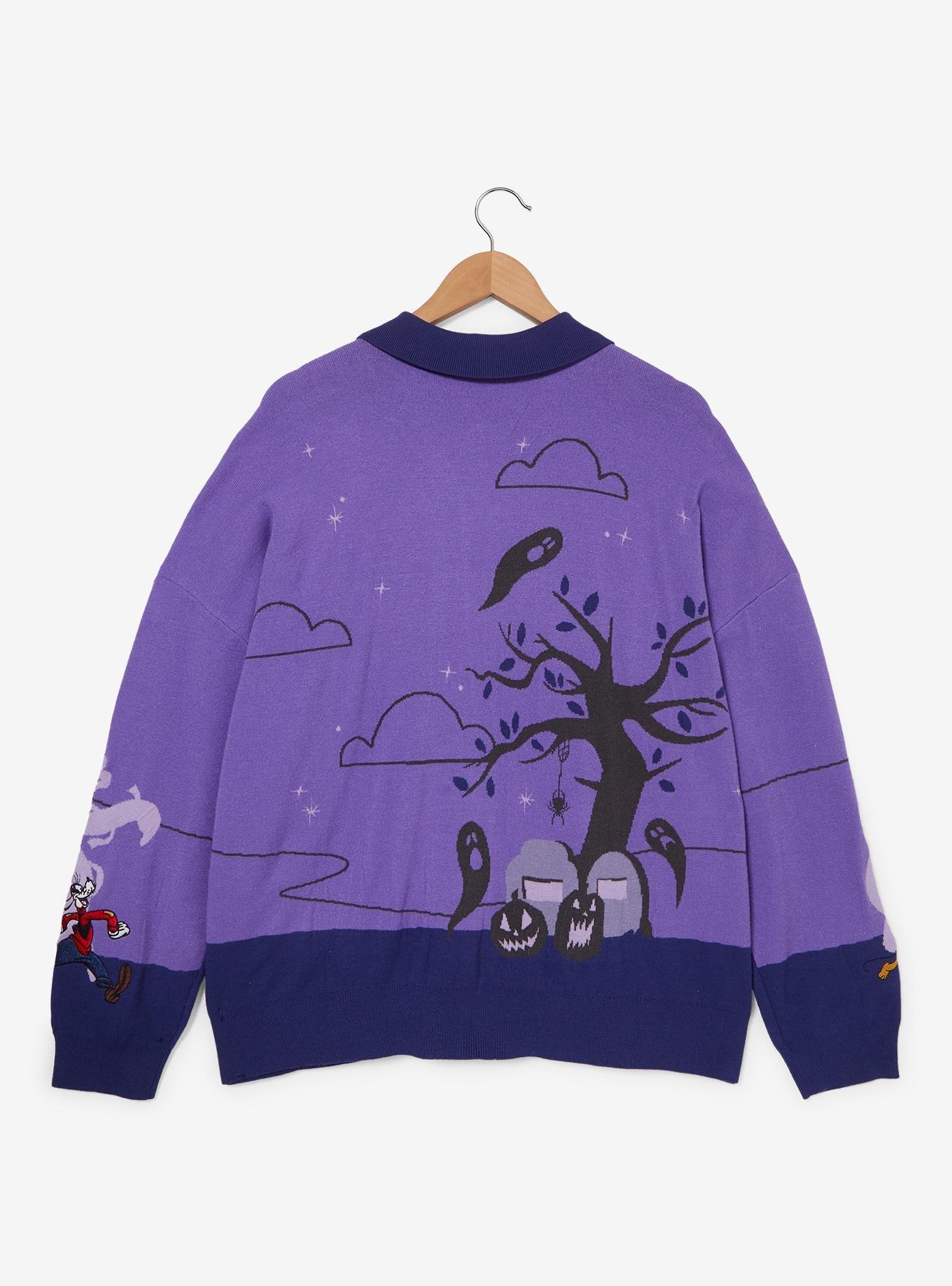 Disney Mickey & Friends Halloween Parade Women's Plus Size Glow-in-the-Dark Cardigan - BoxLunch Exclusive, DARK PURPLE, alternate