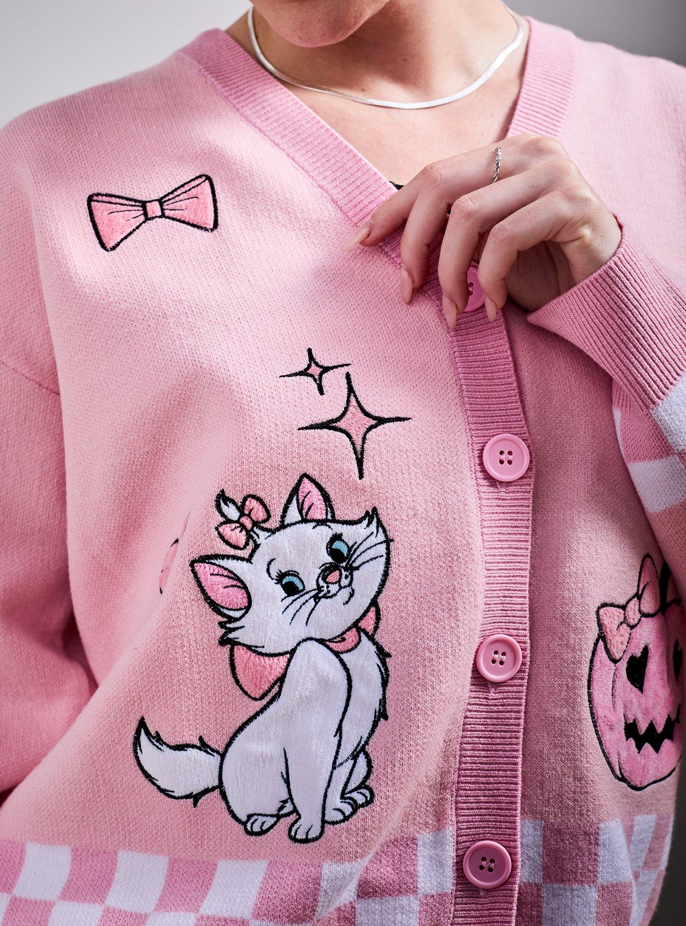 Disney The Aristocats Marie Halloween Icons Women's Cardigan - BoxLunch Exclusive, LIGHT PINK, alternate