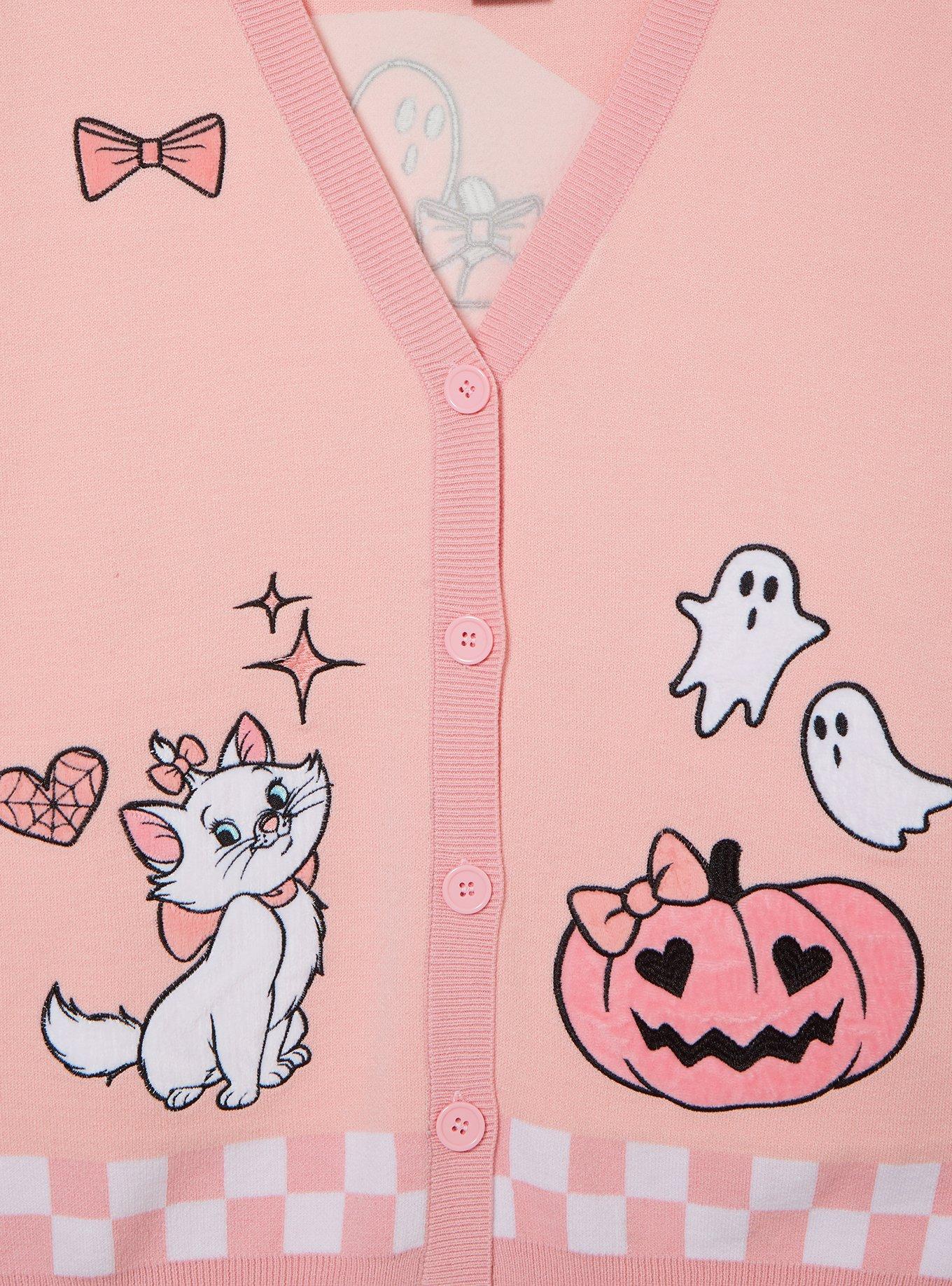 Disney The Aristocats Marie Halloween Icons Women's Plus Size Cardigan - BoxLunch Exclusive, LIGHT PINK, alternate