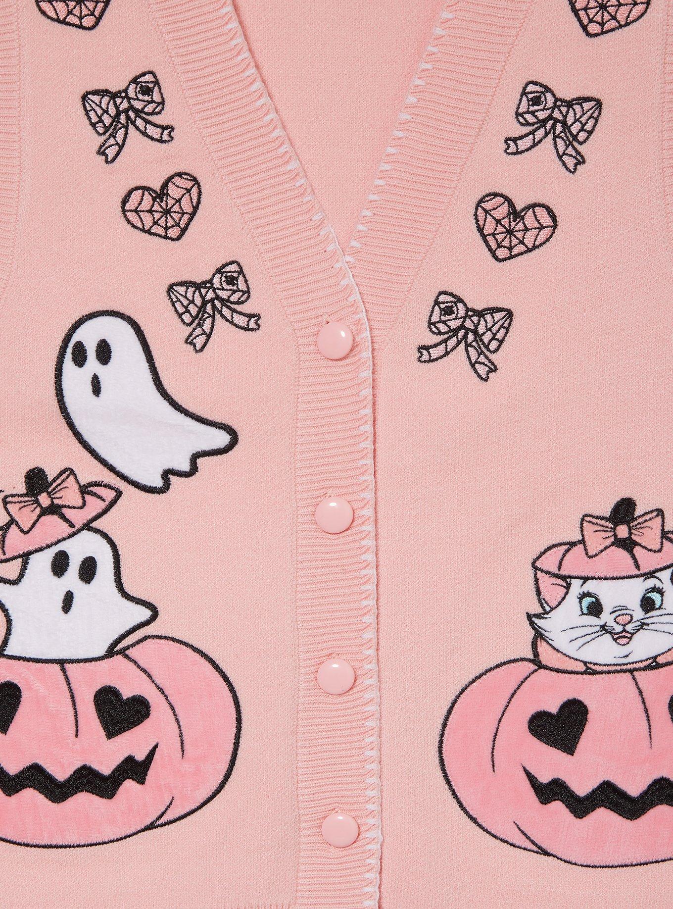 Disney The Aristocats Marie Halloween Pink Women's Plus Size Vest — BoxLunch Exclusive, LIGHT PINK, alternate