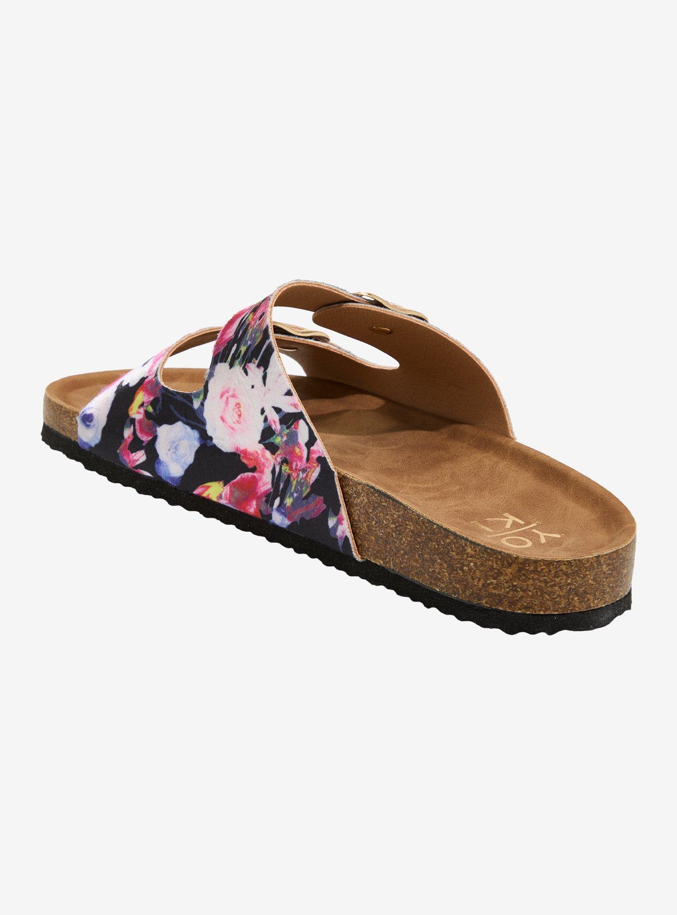 Yoki Floral Buckle Strap Sandals, MULTI, alternate
