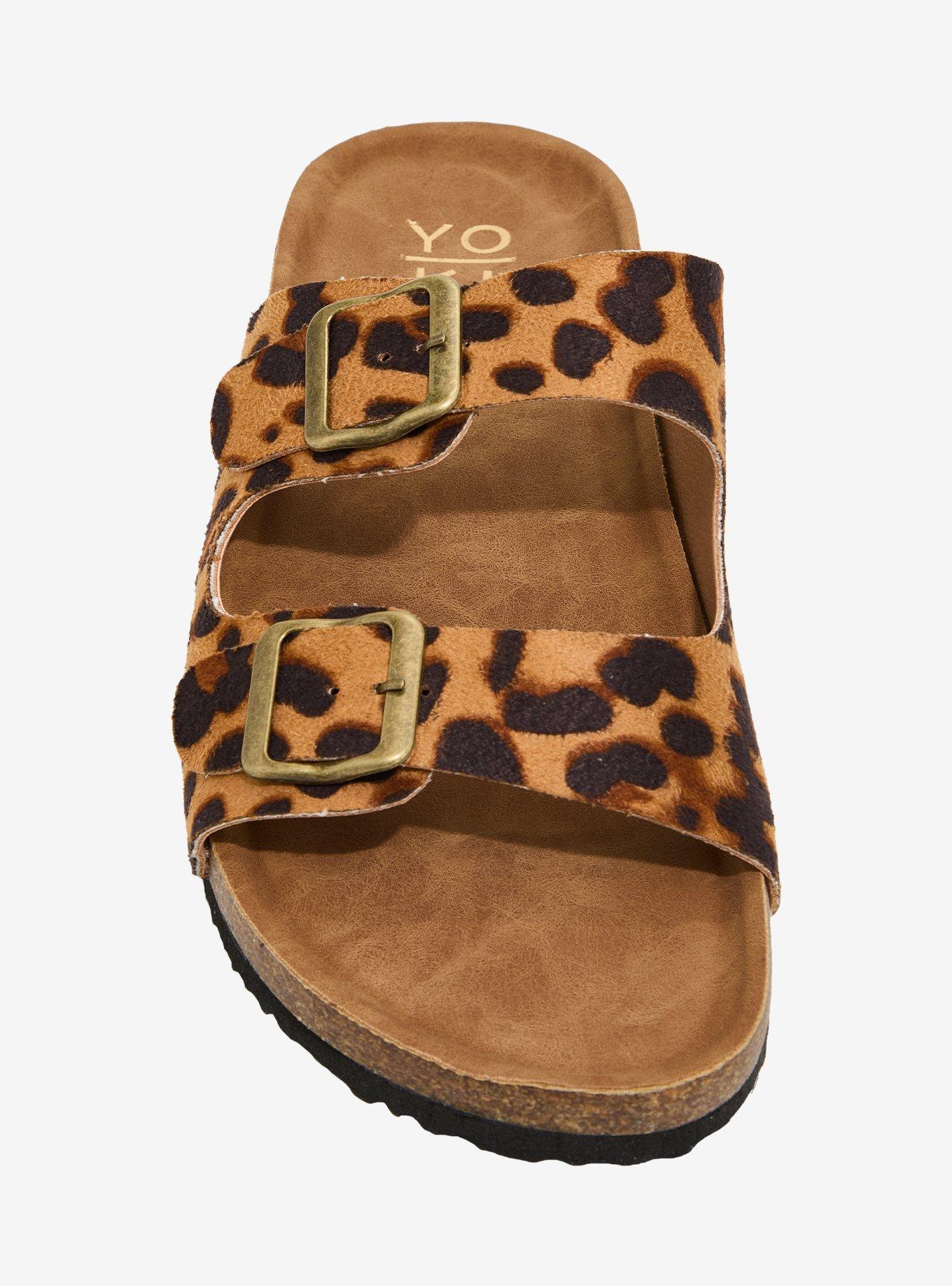 Yoki Leopard Buckle Strap Sandals, MULTI, alternate