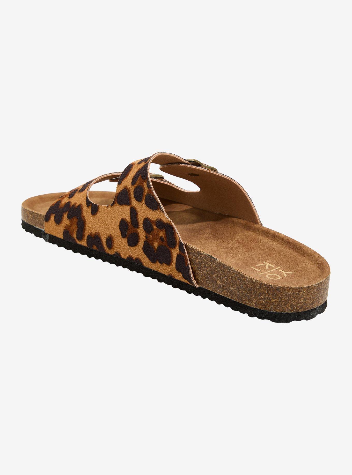 Yoki Leopard Buckle Strap Sandals, MULTI, alternate
