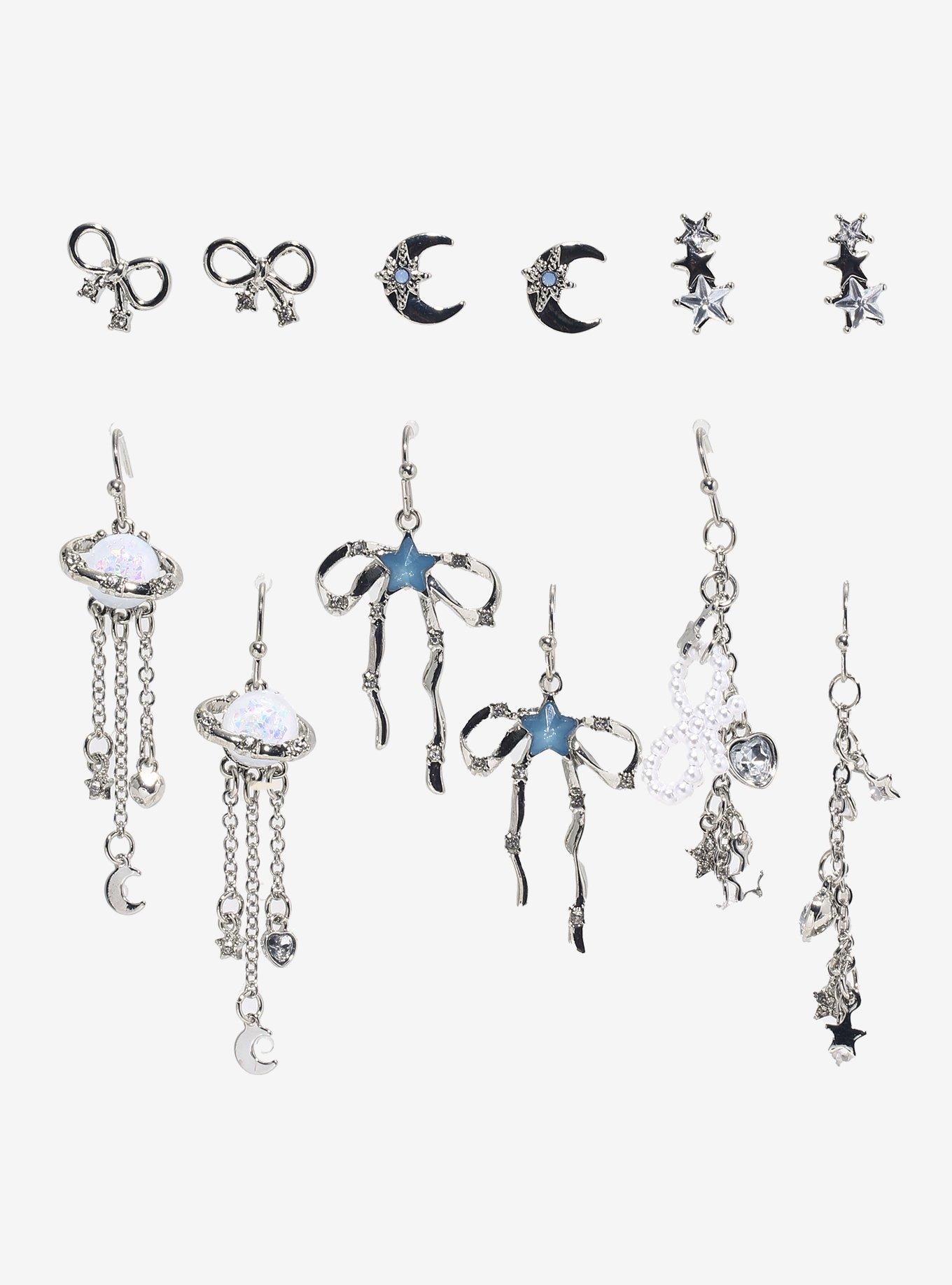 Cosmic Aura Celestial Bow Earring Set, , hi-res